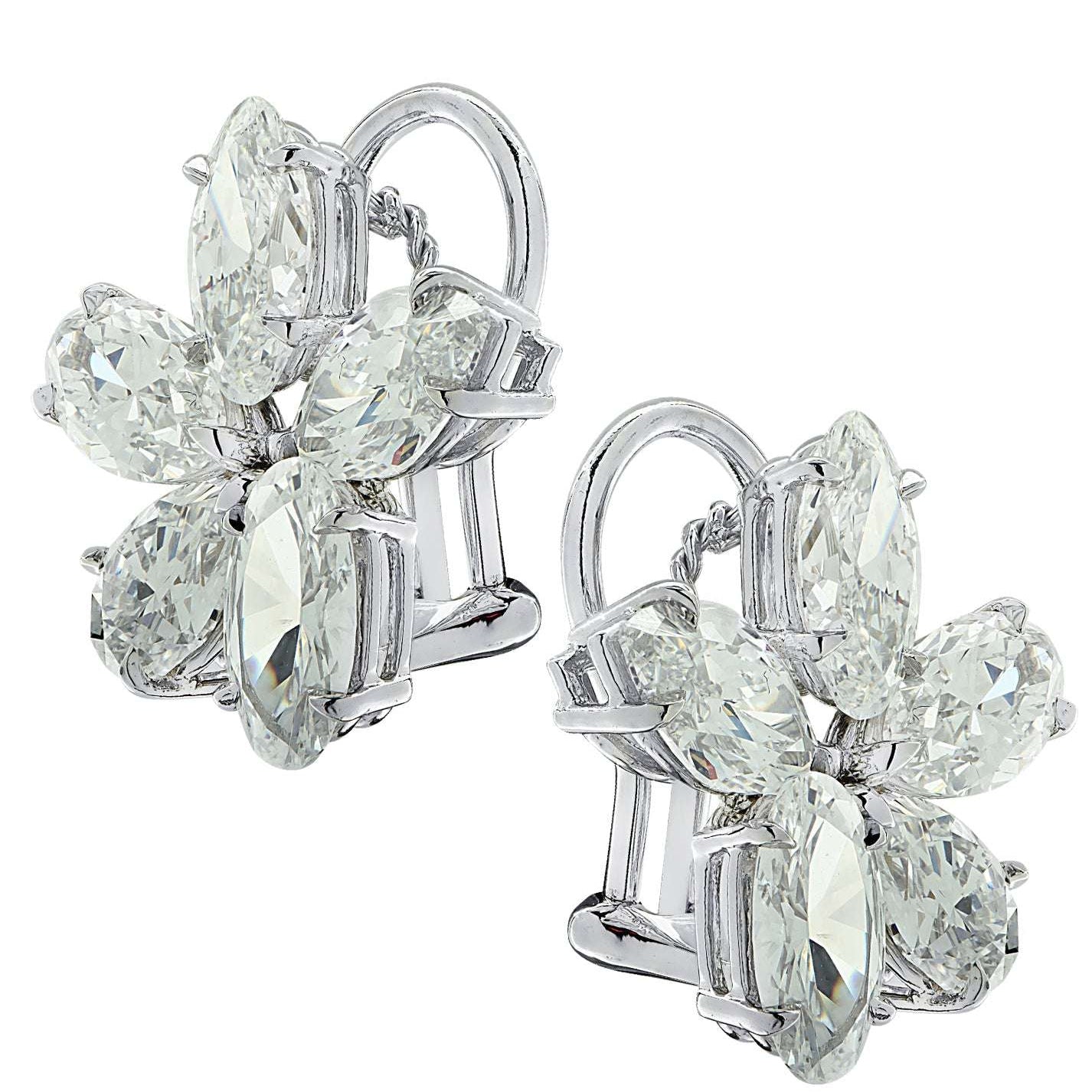 Vivid Diamonds GIA Certified 9.91 Carat Diamond Flower Cluster Earrings -V33039 Vivid Diamonds