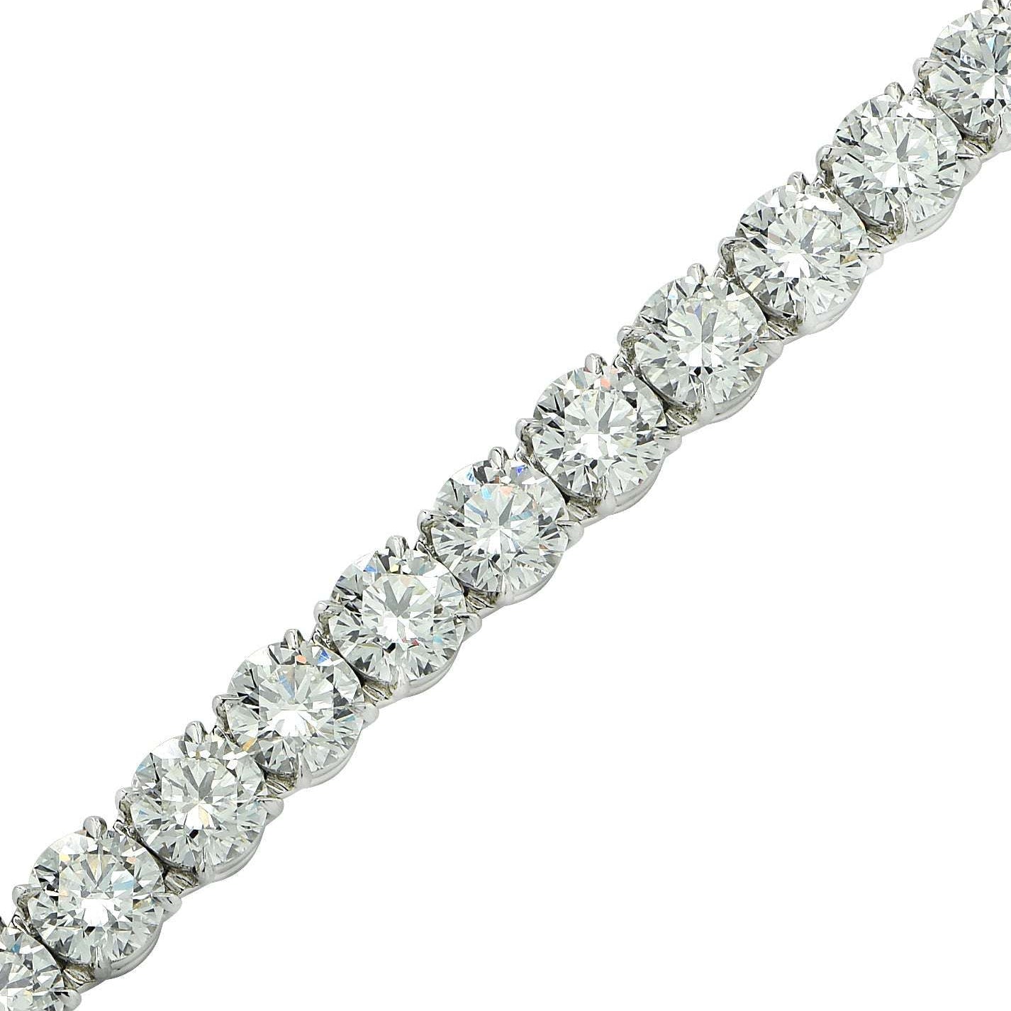 26ct Round Brilliant Diamond Tennis Bracelet in Platinum by VIVID – V35596 Vivid Diamonds
