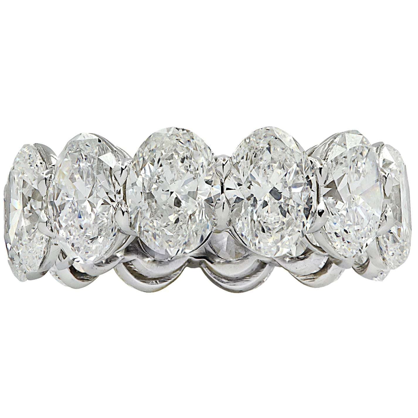 Vivid DIamonds GIA Certified 12.10 Carat Oval Cut Diamond Eternity Band - V36573 Vivid Diamonds