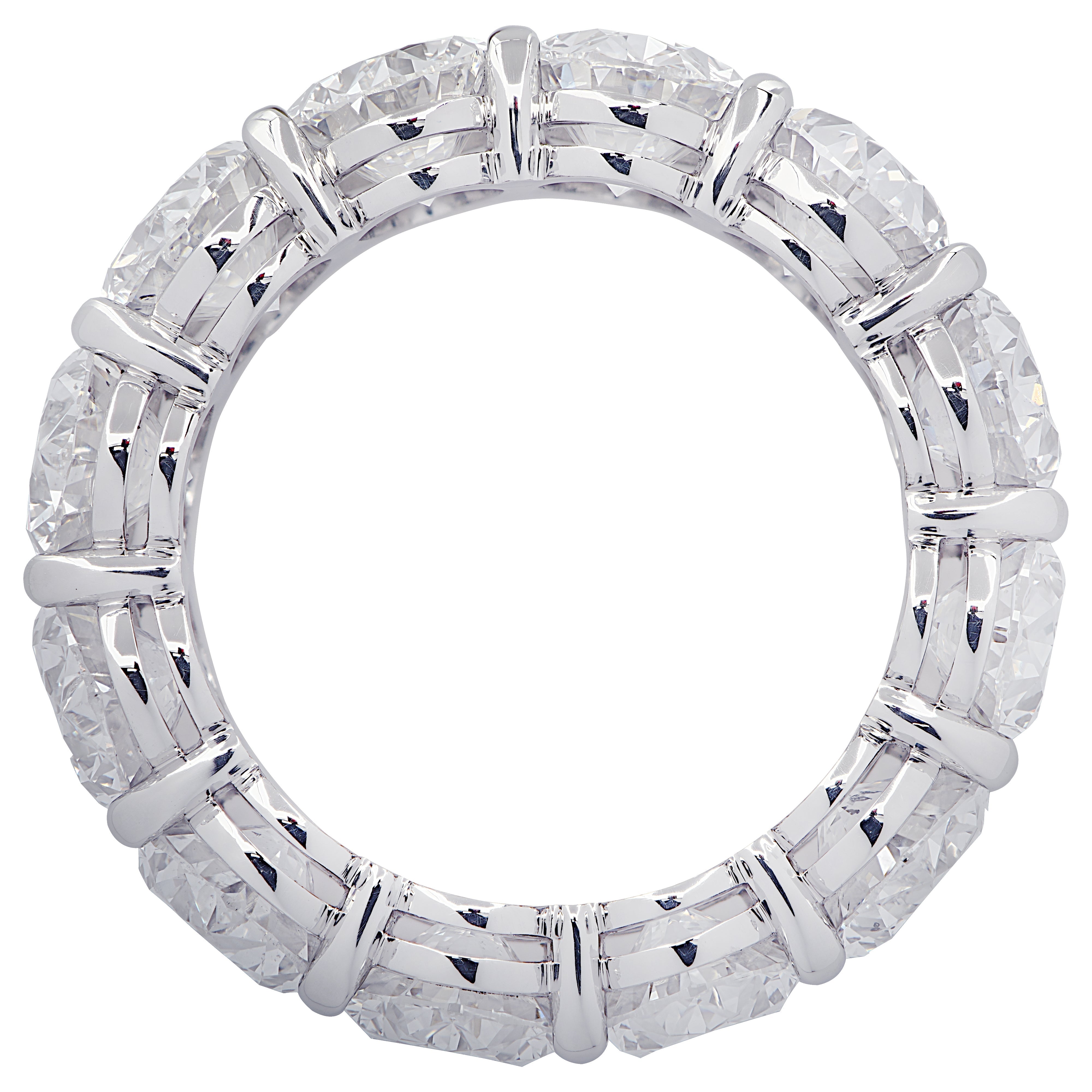 Vivid DIamonds GIA Certified 12.10 Carat Oval Cut Diamond Eternity Band - V36573 Vivid Diamonds
