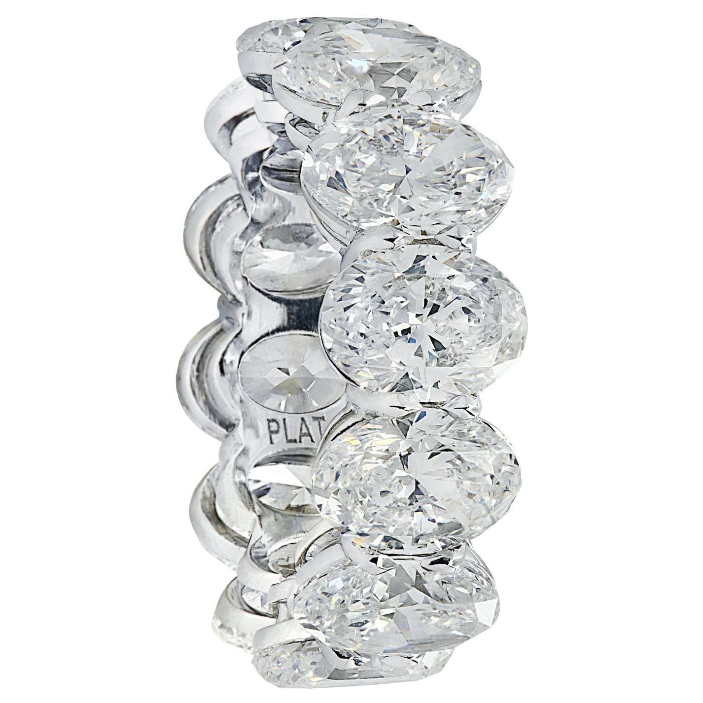 Vivid DIamonds GIA Certified 12.10 Carat Oval Cut Diamond Eternity Band - V36573 Vivid Diamonds