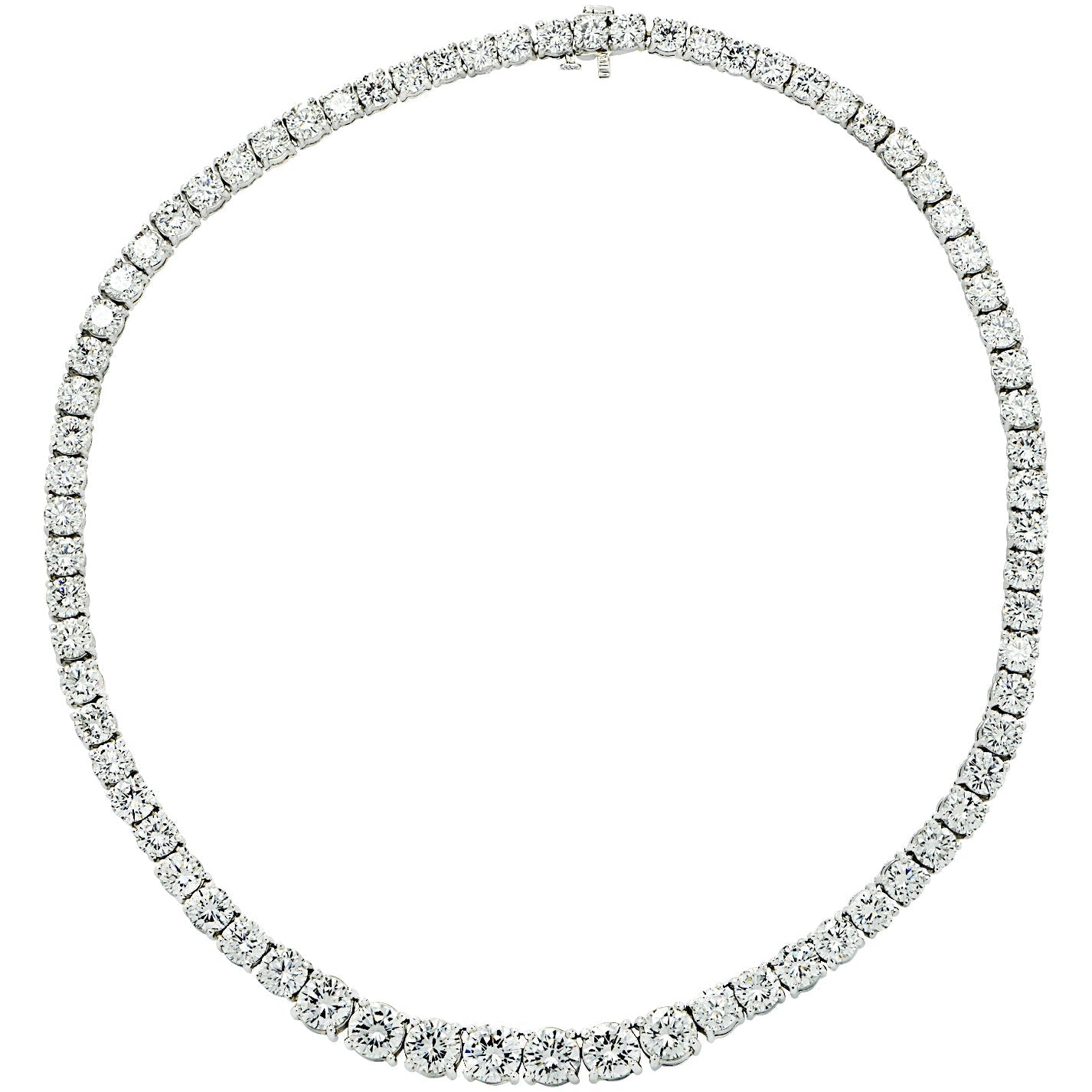 39ct Diamond Riviera Necklace in Platinum by VIVID – V37136 Vivid Diamonds