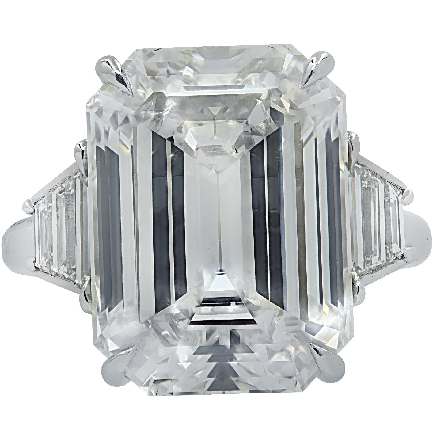 11ct Emerald Cut Diamond Engagement Ring in Platinum by VIVID – V37164 Vivid Diamonds
