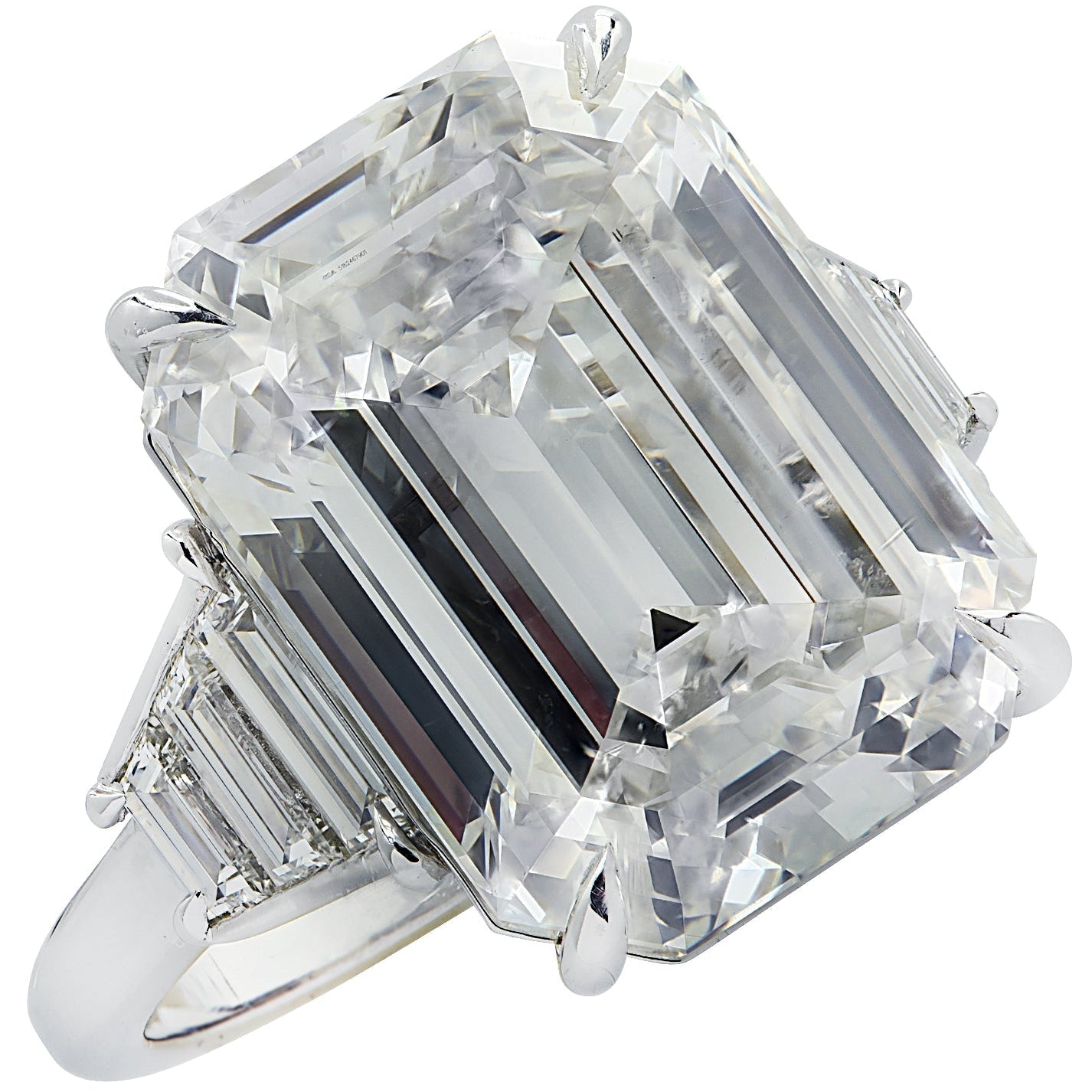 11ct Emerald Cut Diamond Engagement Ring in Platinum by VIVID – V37164 Vivid Diamonds