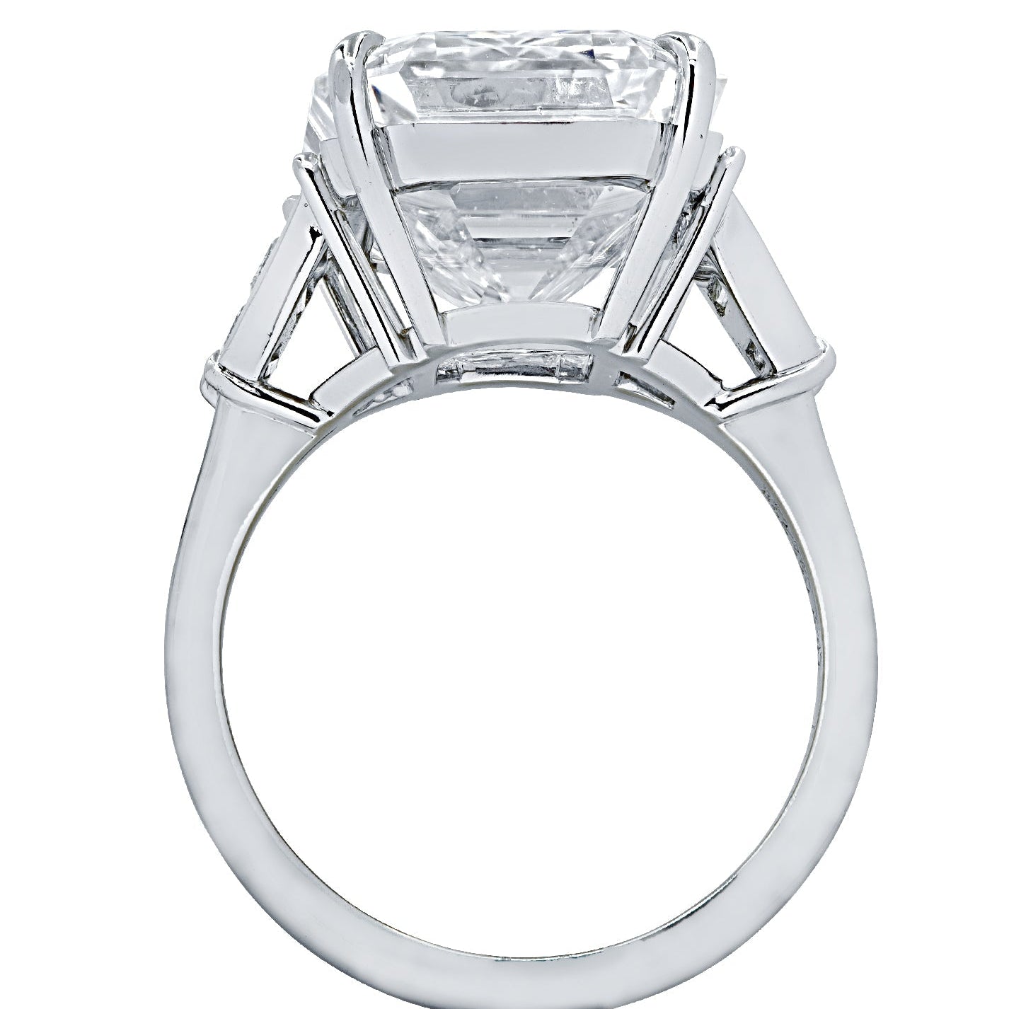 11ct Emerald Cut Diamond Engagement Ring in Platinum by VIVID – V37164 Vivid Diamonds