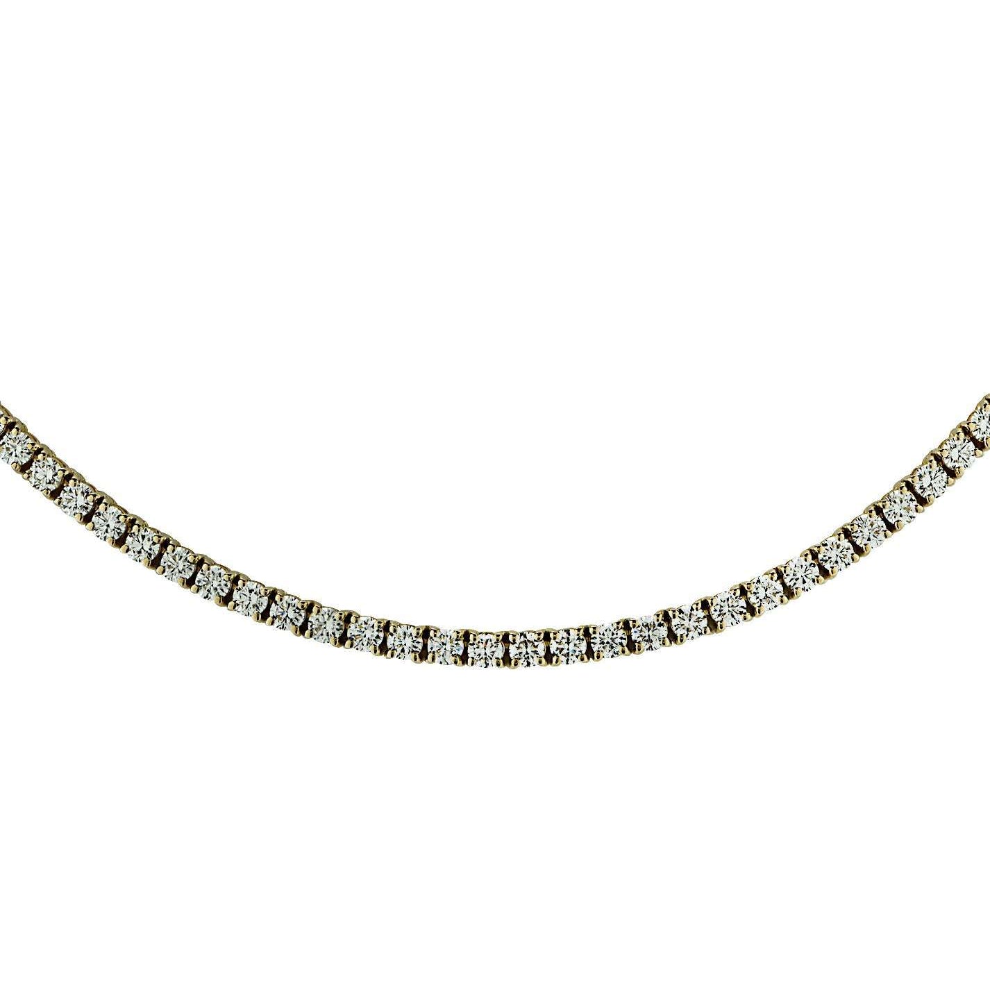 Vivid Diamonds 18.20 Carat Straight Line Diamond Tennis Necklace-V38429 Vivid Diamonds