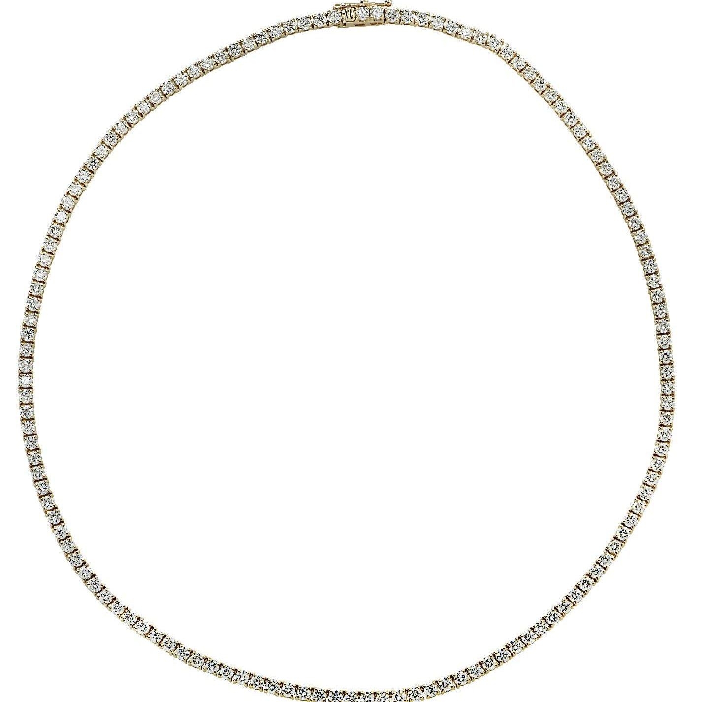 Vivid Diamonds 18.20 Carat Straight Line Diamond Tennis Necklace-V38429 Vivid Diamonds