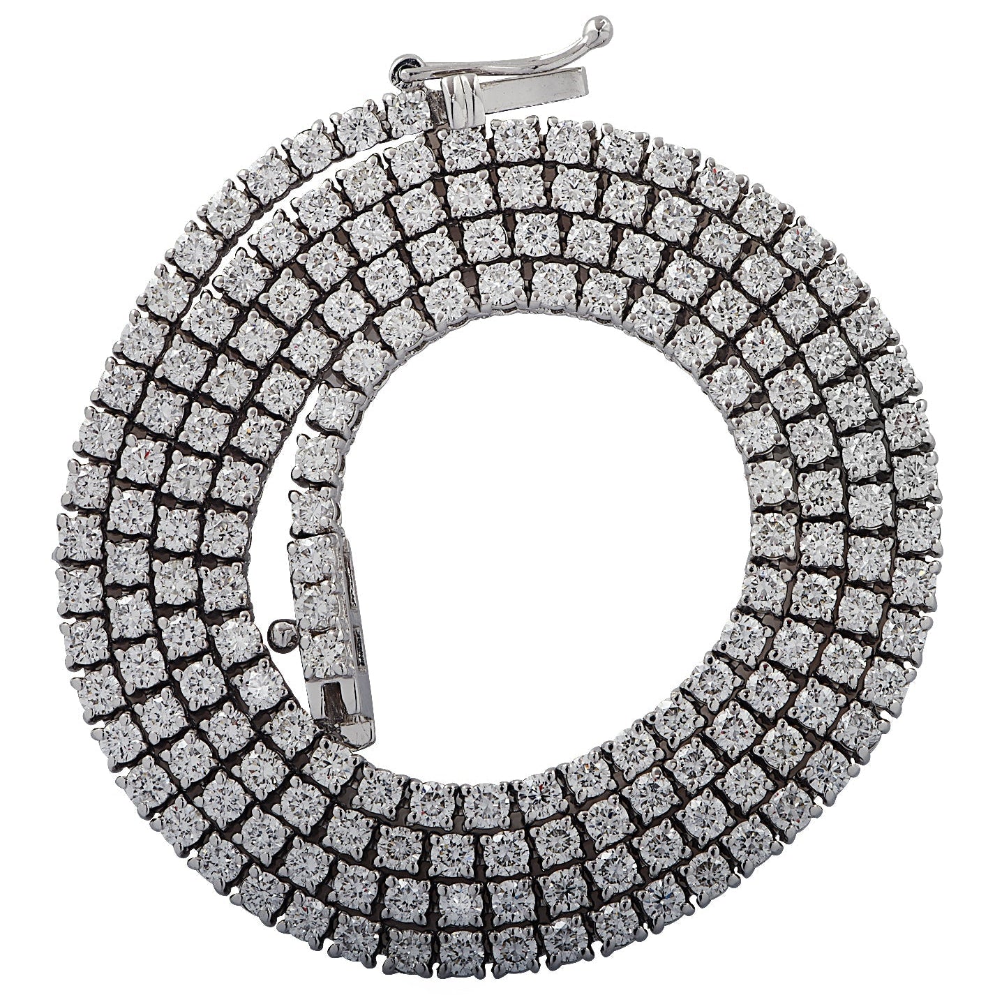 Vivid Diamonds 7.40 Carat Straight Line Diamond Tennis Necklace-V38437 Vivid Diamonds