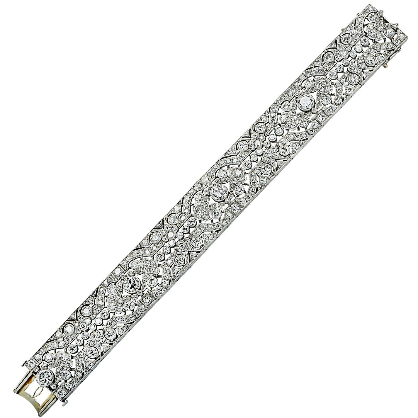 Circa 1920’s Art Deco 21.83 Carat Diamond Bracelet -V41581 Vivid Diamonds