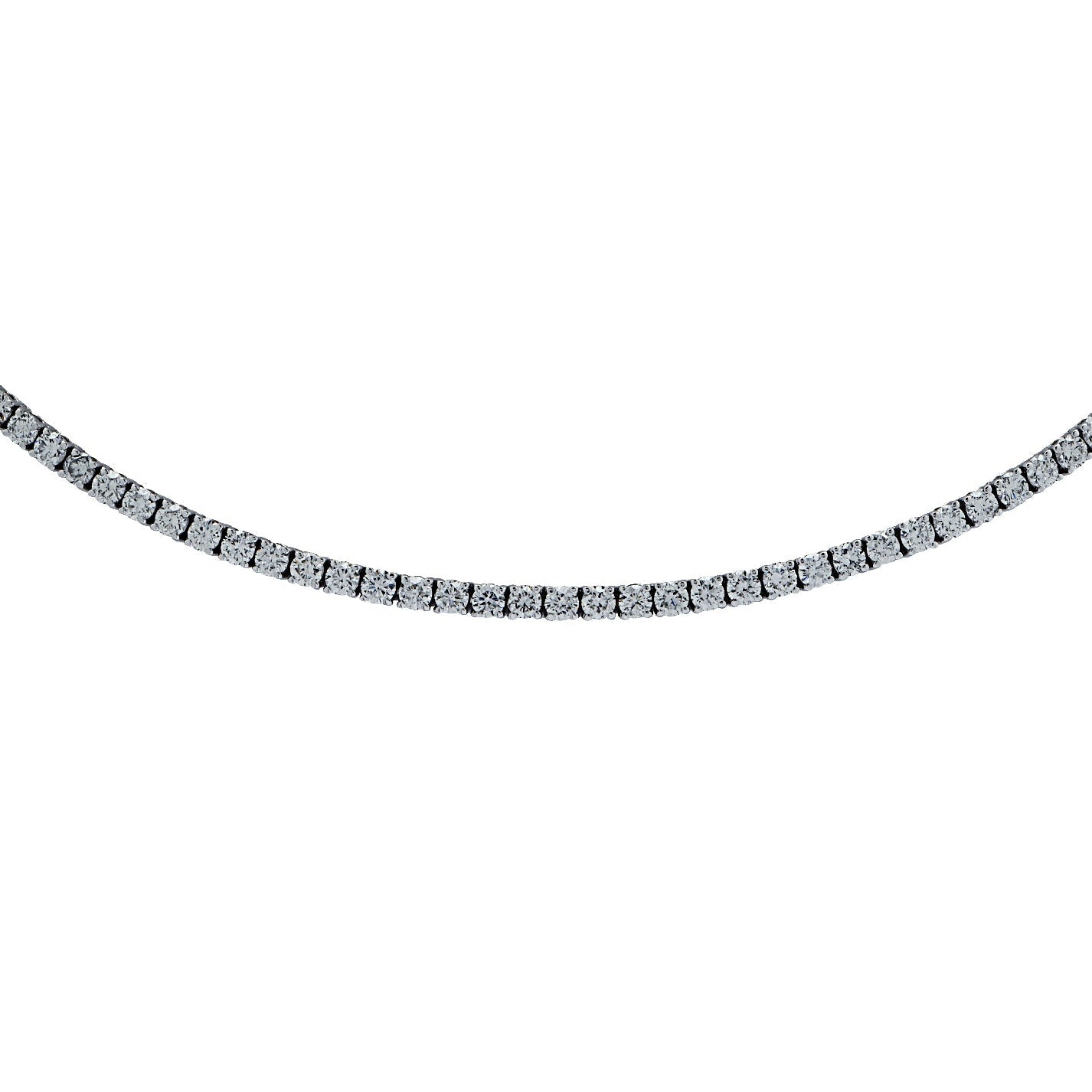 Vivid Diamonds 5.70 Carat Straight Line Diamond Tennis Necklace -V43405 Vivid Diamonds