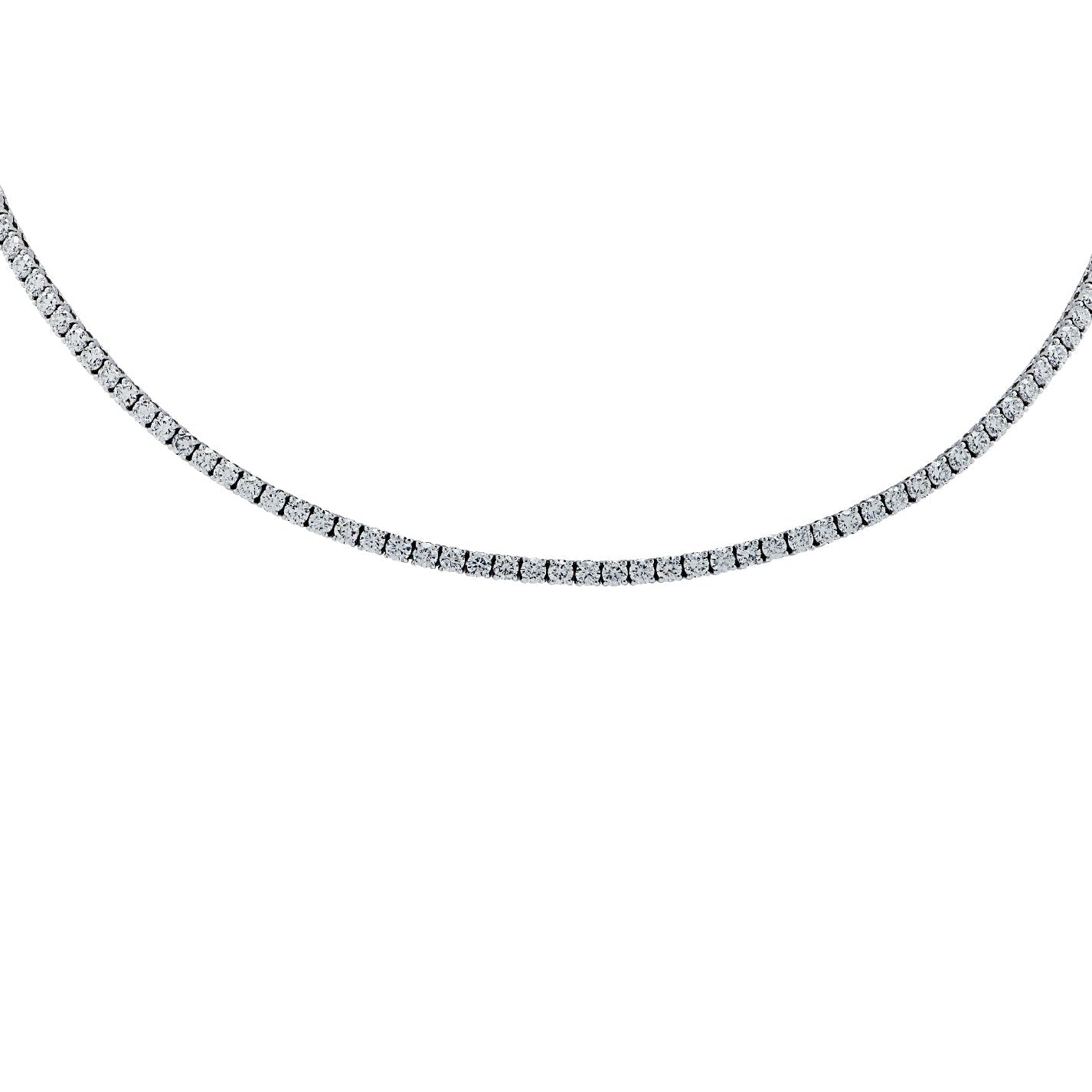 Vivid Diamonds 5.70 Carat Straight Line Diamond Tennis Necklace -V43405 Vivid Diamonds