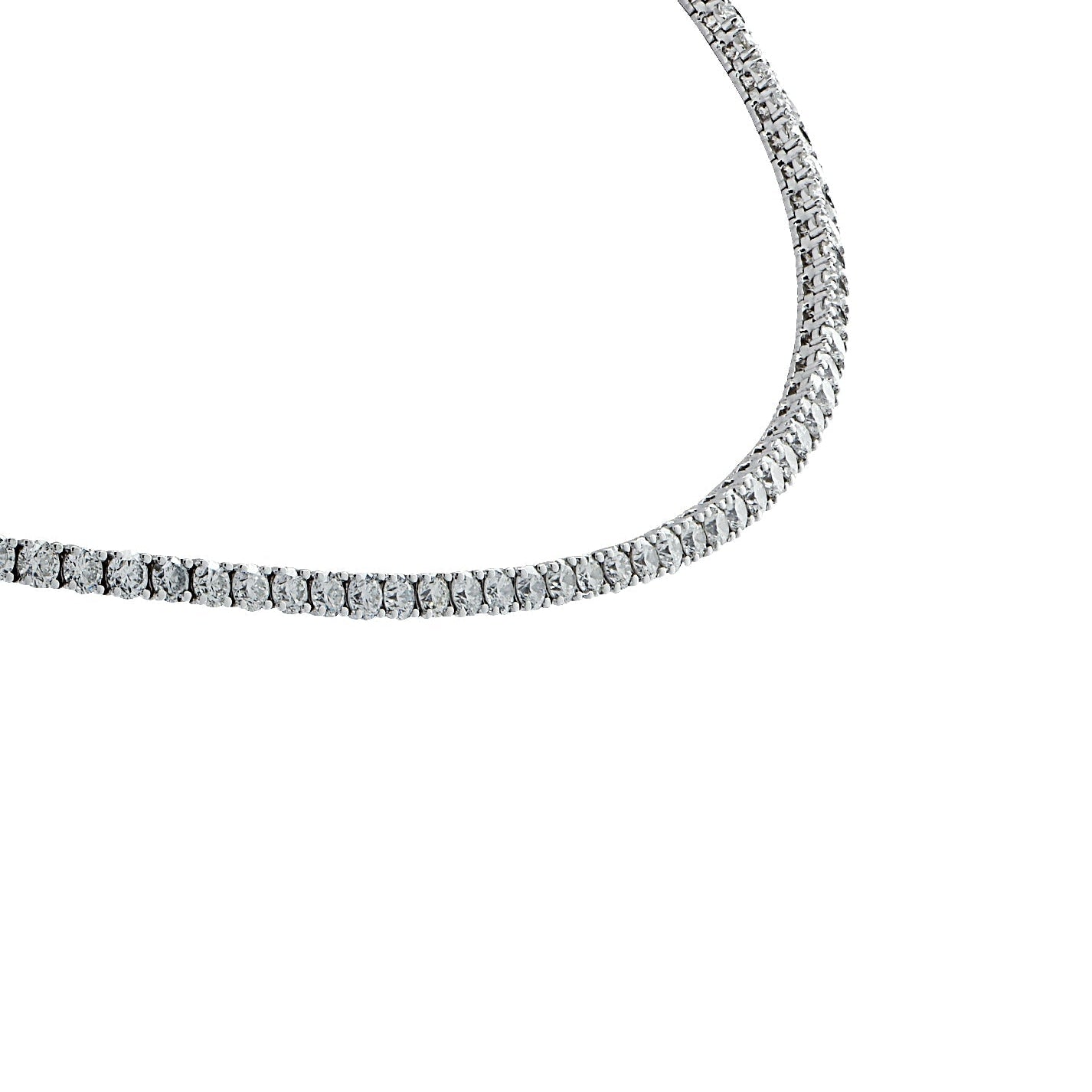 Vivid Diamonds 5.70 Carat Straight Line Diamond Tennis Necklace -V43405 Vivid Diamonds
