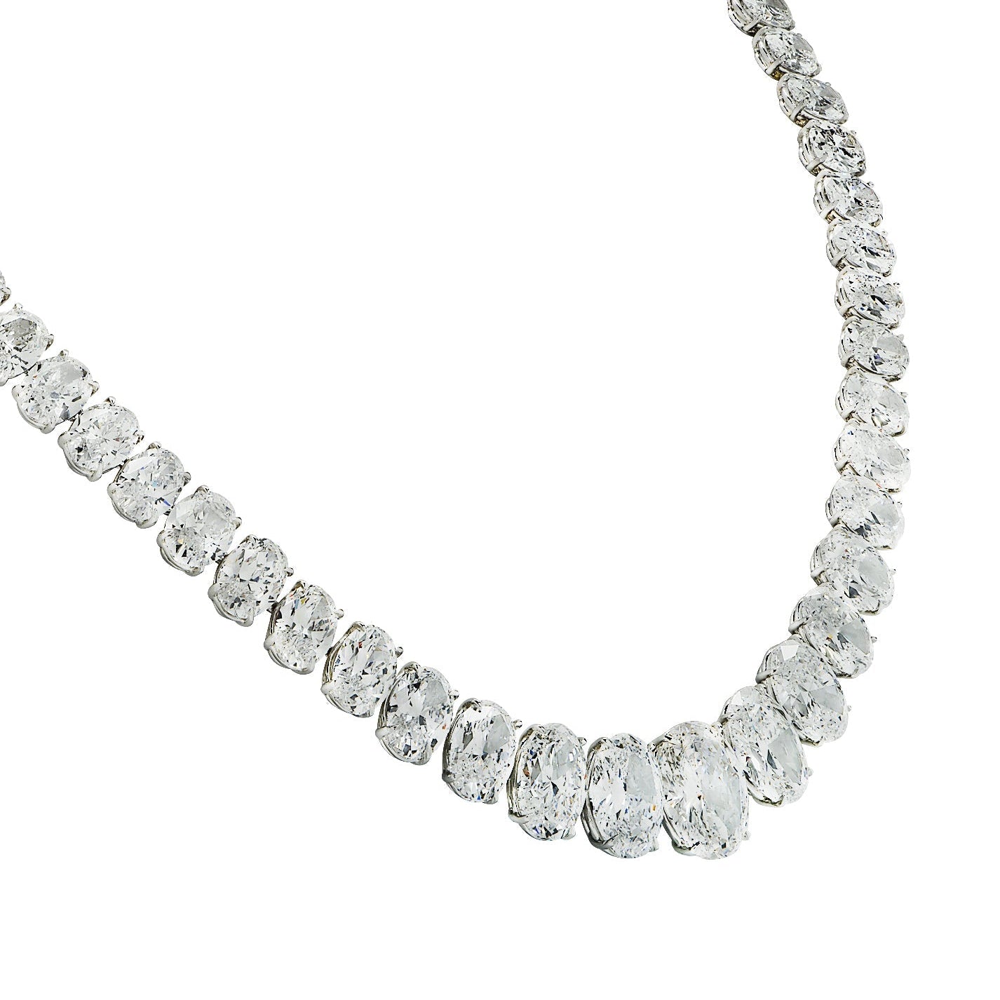 85ct Oval Diamond Riviera Necklace in Platinum by VIVID – V44664 Vivid Diamonds