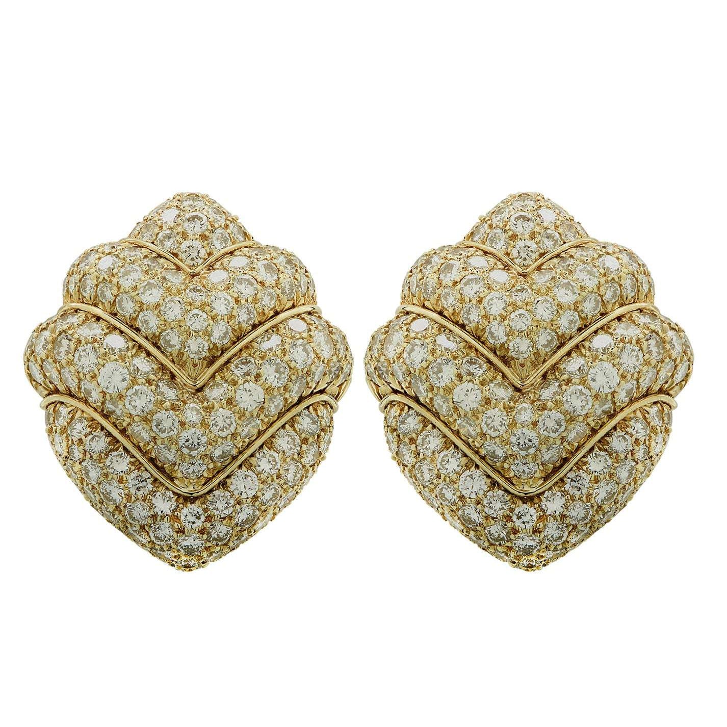 Bvlgari Doppio 8 Carat Diamond Clip On Earrings -V44711 Vivid Diamonds