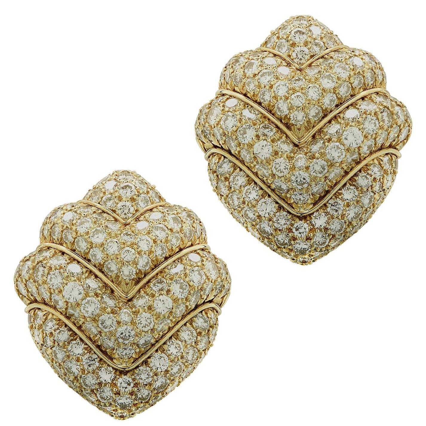 Bvlgari Doppio 8 Carat Diamond Clip On Earrings -V44711 Vivid Diamonds