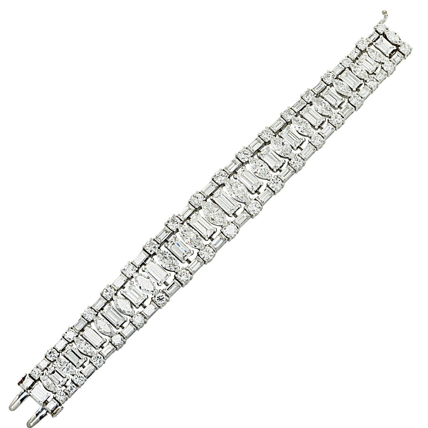 Harry Winston 48ct Diamond Bracelet in Platinum – V44713 Vivid Diamonds