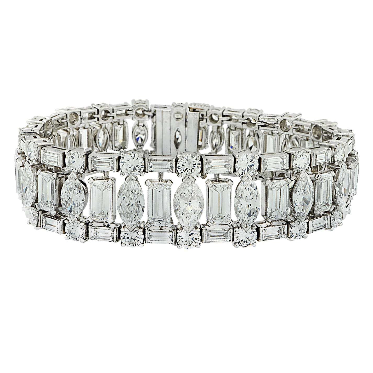 Harry Winston 48ct Diamond Bracelet in Platinum – V44713 Vivid Diamonds