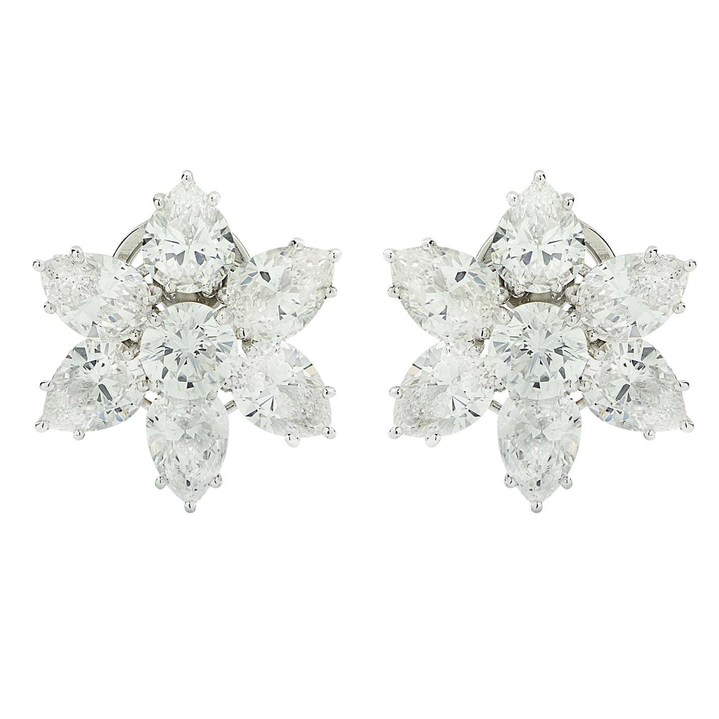 Vivid Diamond GIA Certified 12 Carat Diamond Cluster Earrings -V44714 Vivid Diamonds