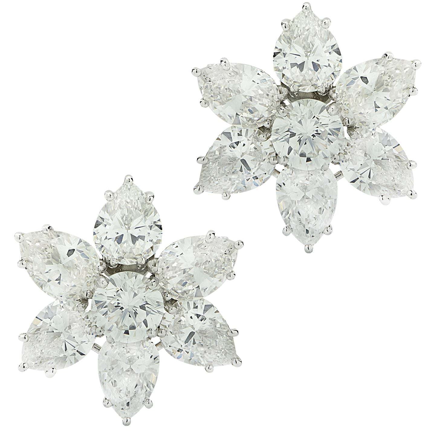 Vivid Diamond GIA Certified 12 Carat Diamond Cluster Earrings -V44714 Vivid Diamonds