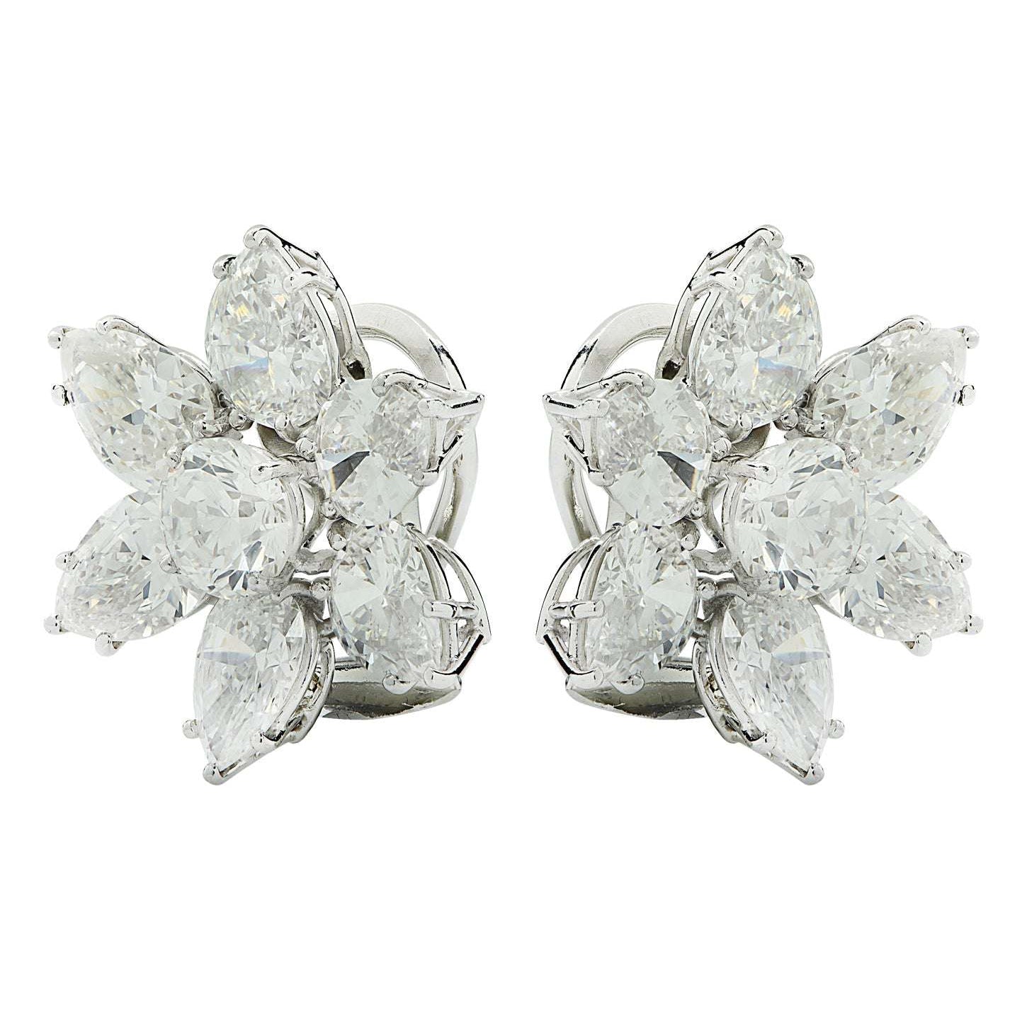 Vivid Diamond GIA Certified 12 Carat Diamond Cluster Earrings -V44714 Vivid Diamonds