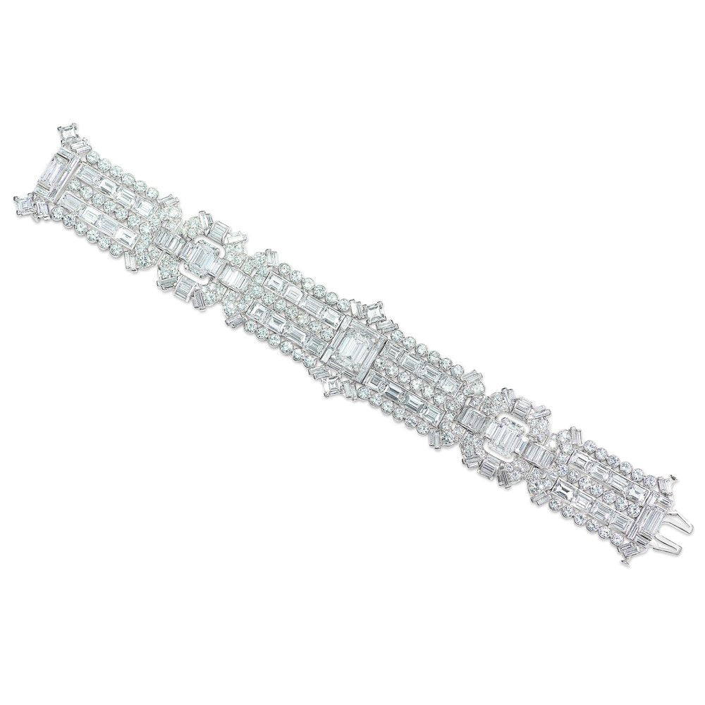 Art Deco 50ct Diamond Bracelet in Platinum – V45278 Vivid Diamonds