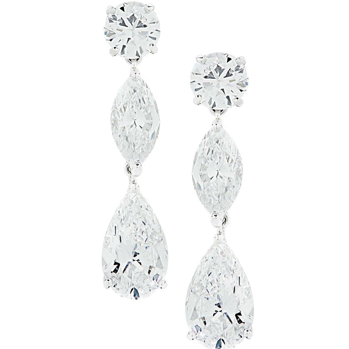 Cartier GIA Certified 5.66 Carat Diamond Dangle Earrings – V45490 Vivid Diamonds