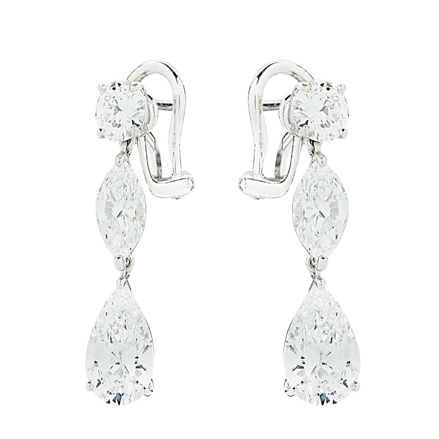 Cartier GIA Certified 5.66 Carat Diamond Dangle Earrings – V45490 Vivid Diamonds