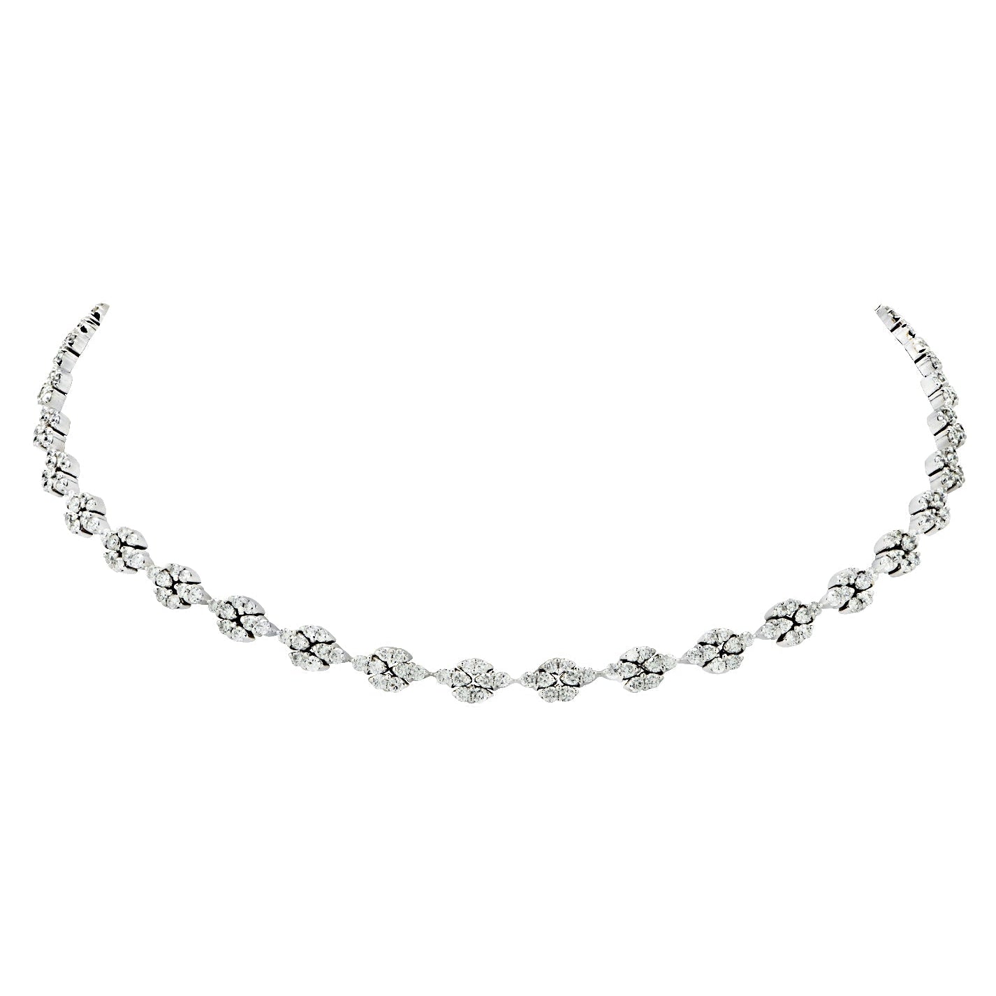 Bvlgari 7.70 Carat Diamond  Cluster Link Necklace-V45617 Vivid Diamonds