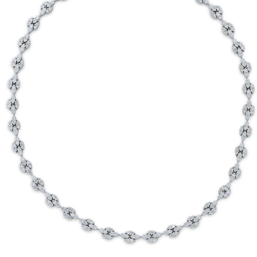 Bvlgari 7.70 Carat Diamond  Cluster Link Necklace-V45617 Vivid Diamonds