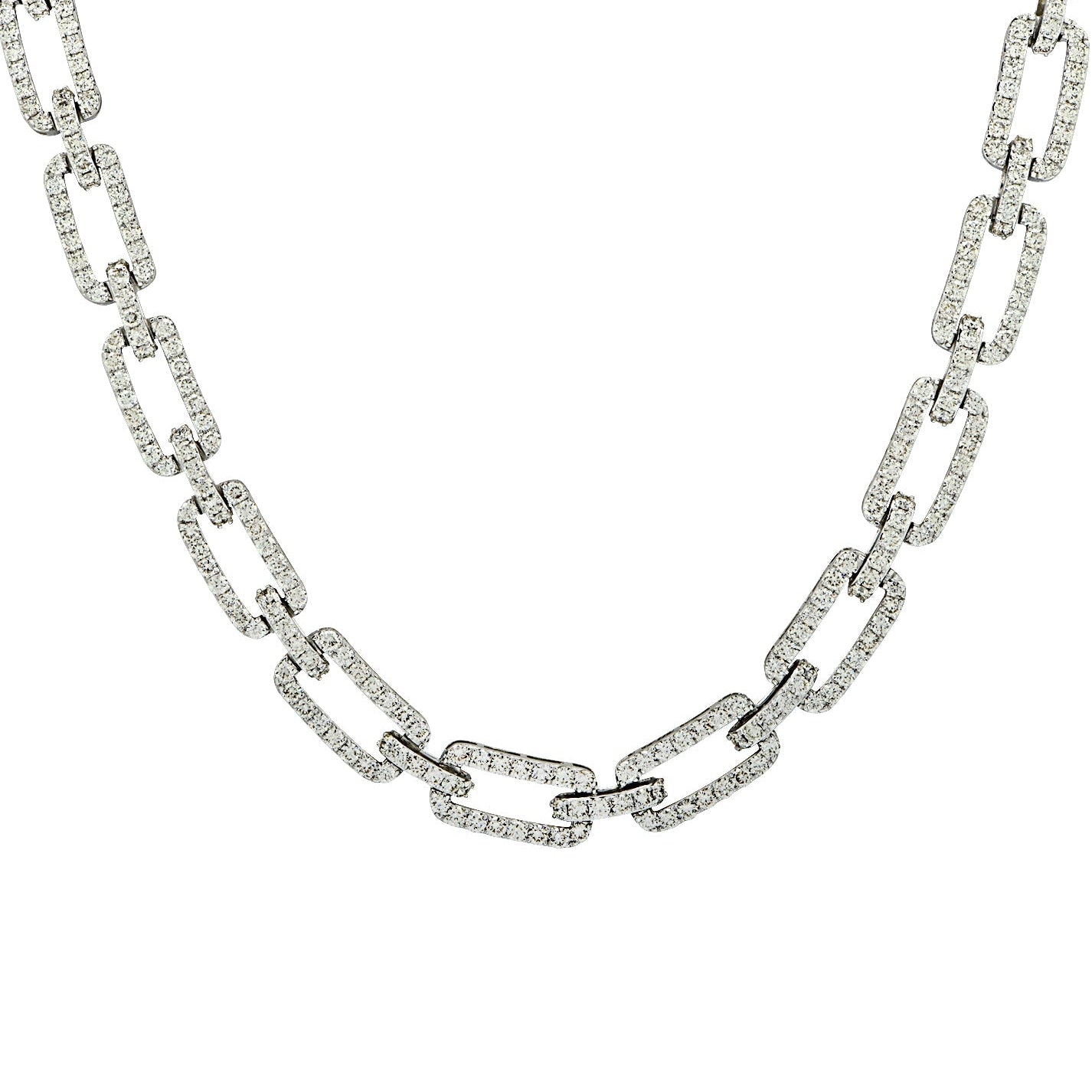 Vivid Diamonds 12.90 Carat Diamond Paper Clip Chain-V45640 Vivid Diamonds