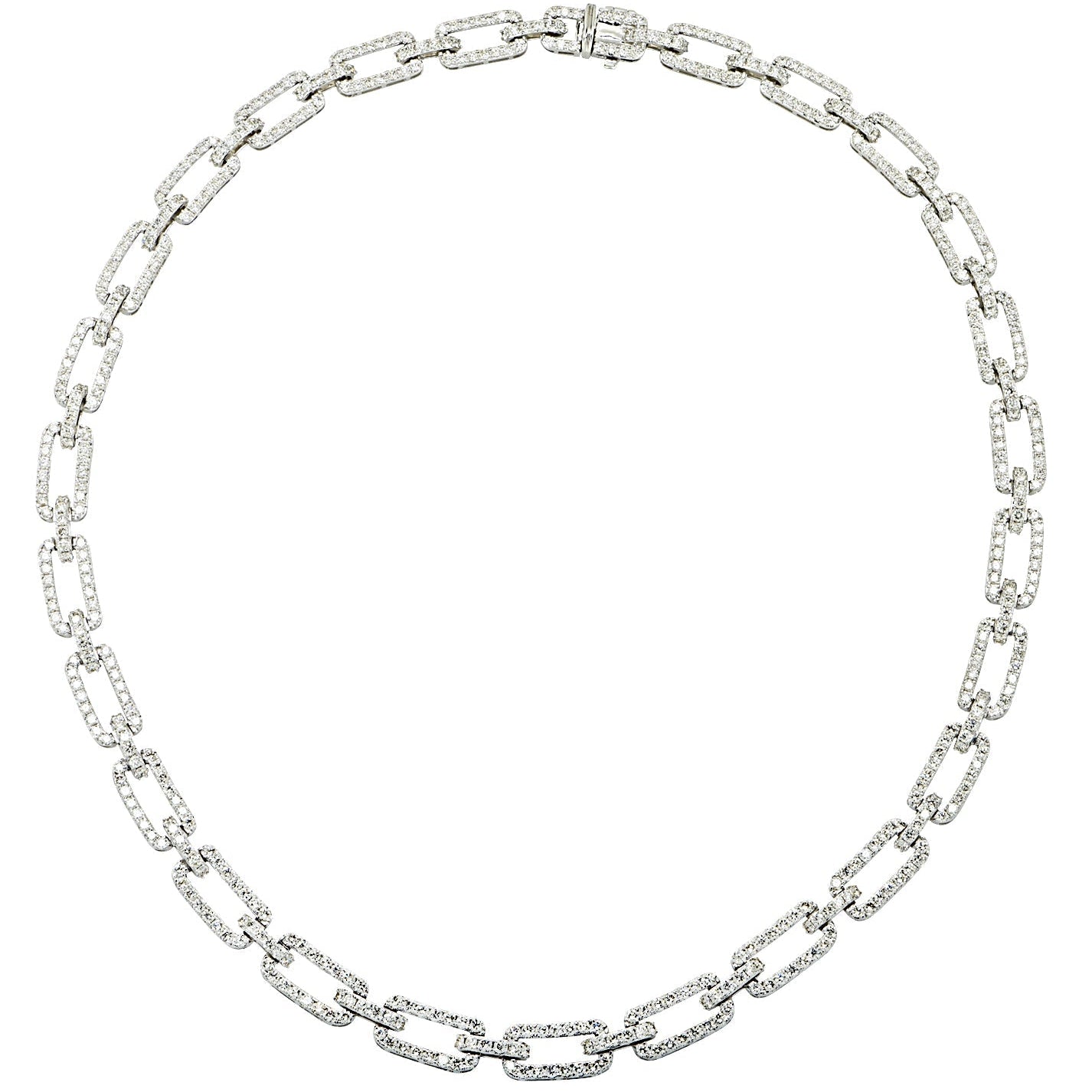 Vivid Diamonds 12.90 Carat Diamond Paper Clip Chain-V45640 Vivid Diamonds