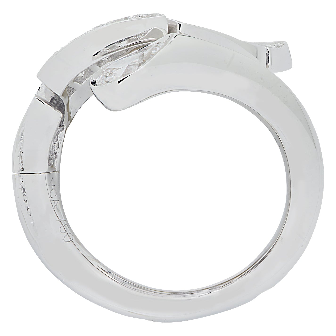 Van Cleef & Arpels Diamond Virevolte Between the Finger Leaf Ring -V46470 Vivid Diamonds