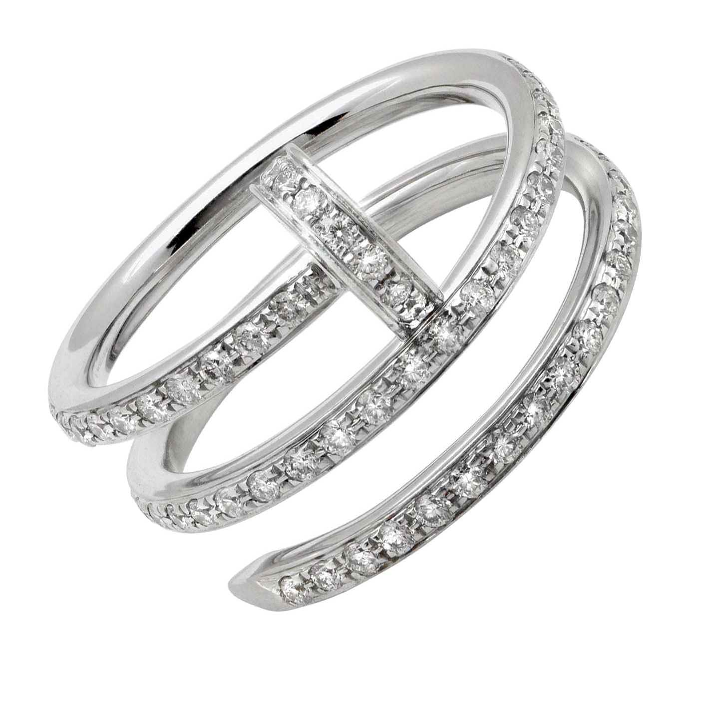 Cartier Juste un Clou Nail Diamond Ring in 18k White Gold – V47842 Vivid Diamonds