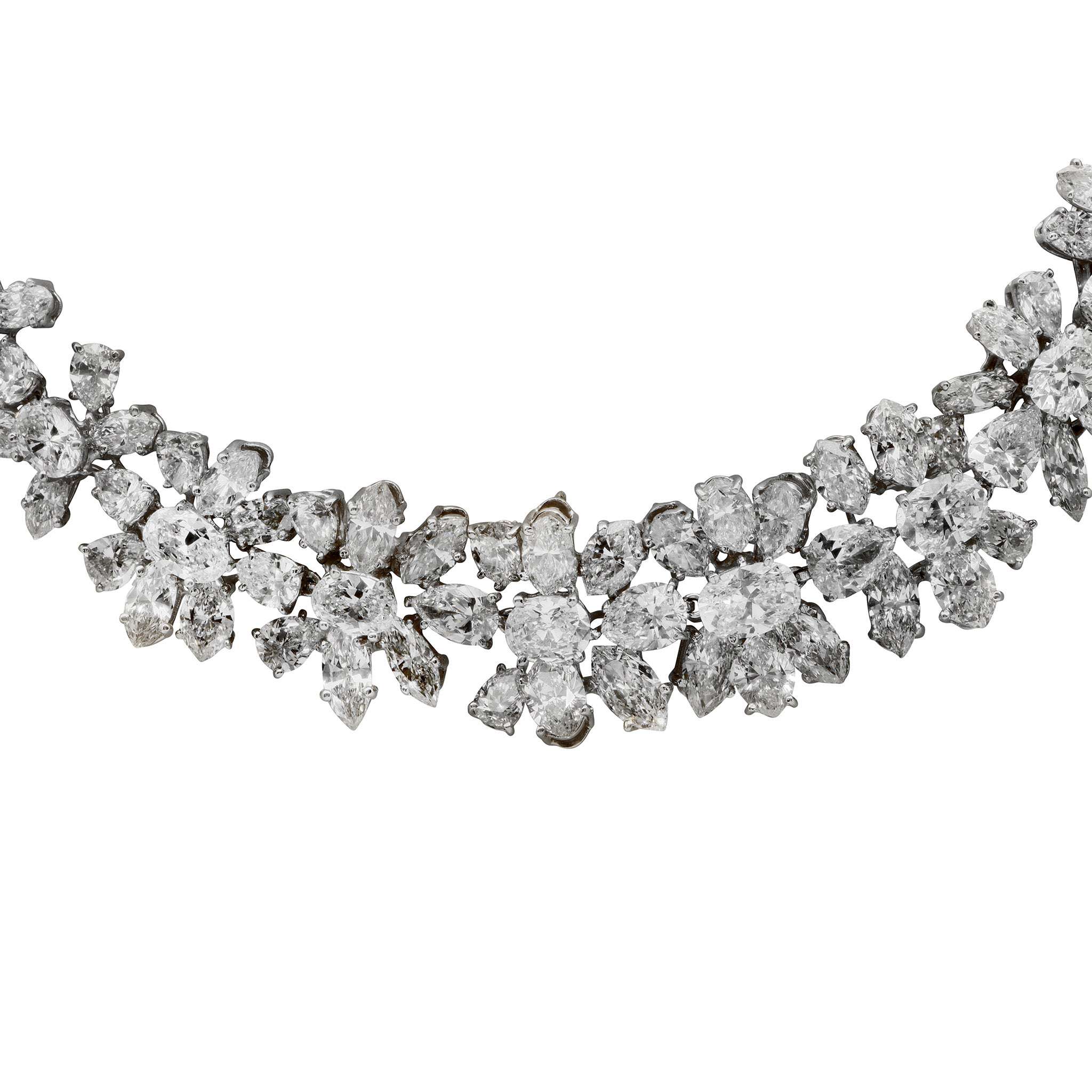 VIVID 80 Carat Mixed-Cut VVS Diamond Necklace in Platinum - V49392 Vivid Diamonds