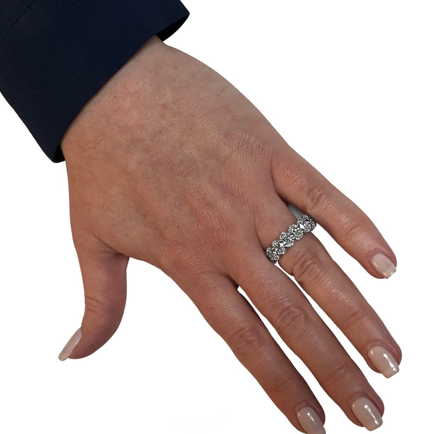 Vivid Diamonds GIA Certified 7.90 Carat Oval Eternity Band -V26115 Vivid Diamonds