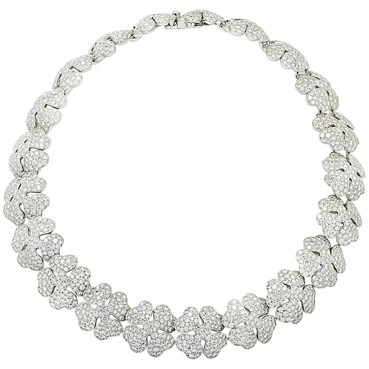 Cartier Pave Diamond Clover Necklace and Diamond Suite -V45691