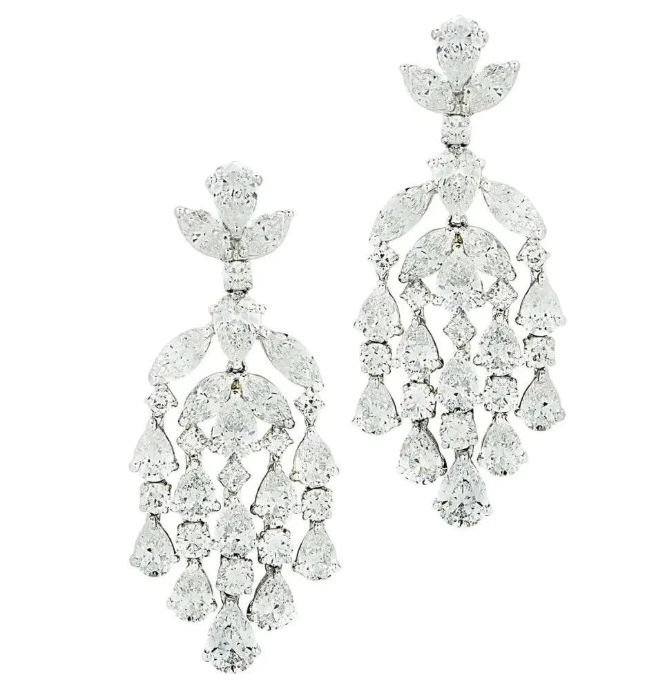 Vivid Diamonds 19 Carat Diamond Dangle Earrings -V44748 - Vivid Diamonds
