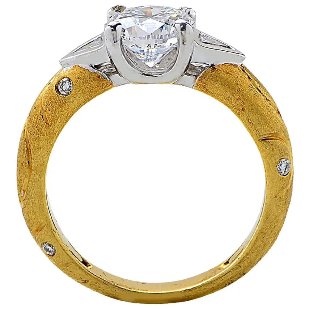 1.50ct Diamond Engagement Ring in 18k Yellow Gold - V6184