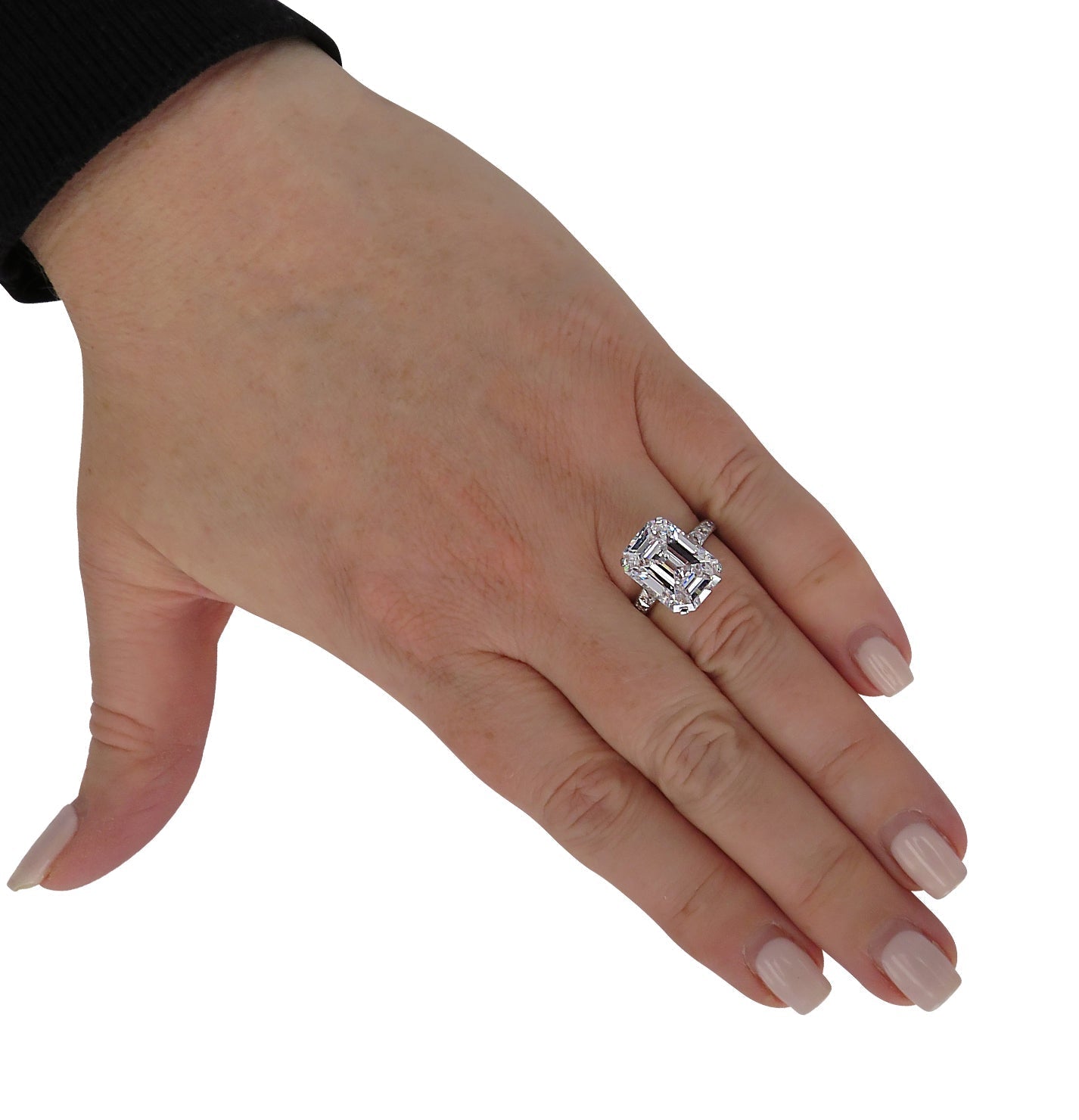 7ct Emerald Cut Diamond Engagement Ring in Platinum by VIVID – V30206 Vivid Diamonds