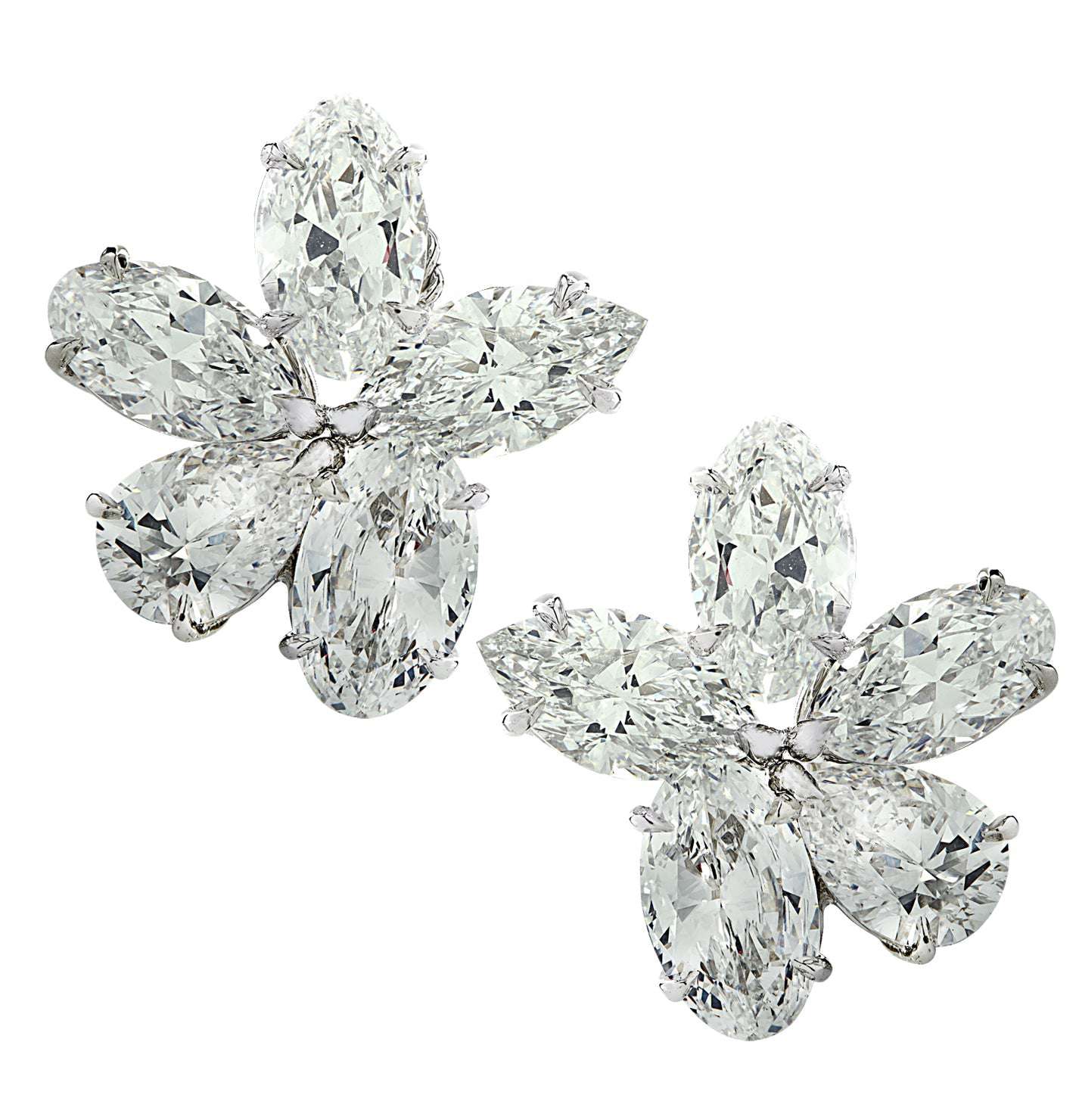 Vivid Diamonds GIA Certified 9.91 Carat Diamond Flower Cluster Earrings -V33039 Vivid Diamonds