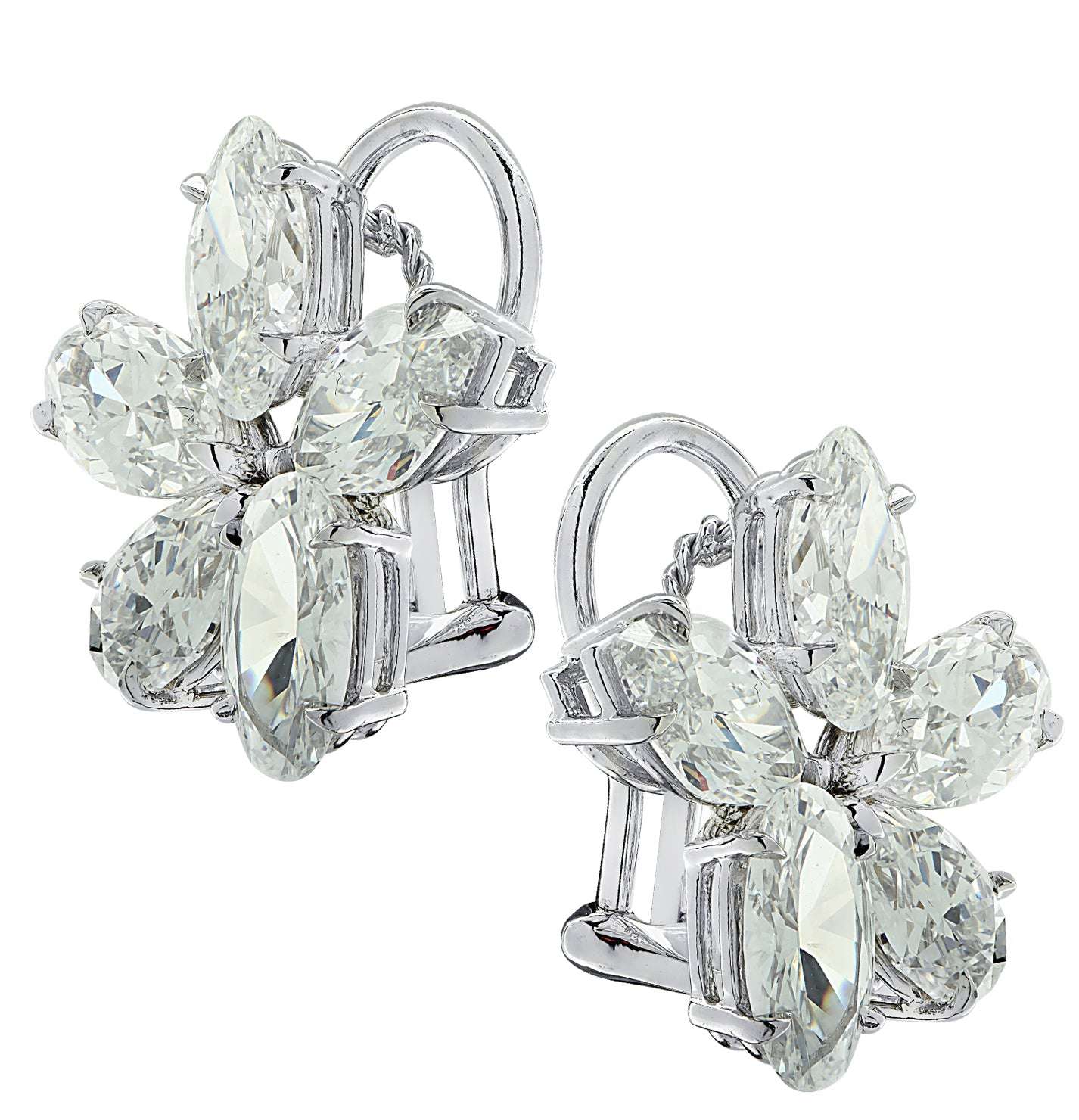 Vivid Diamonds GIA Certified 9.91 Carat Diamond Flower Cluster Earrings -V33039 Vivid Diamonds