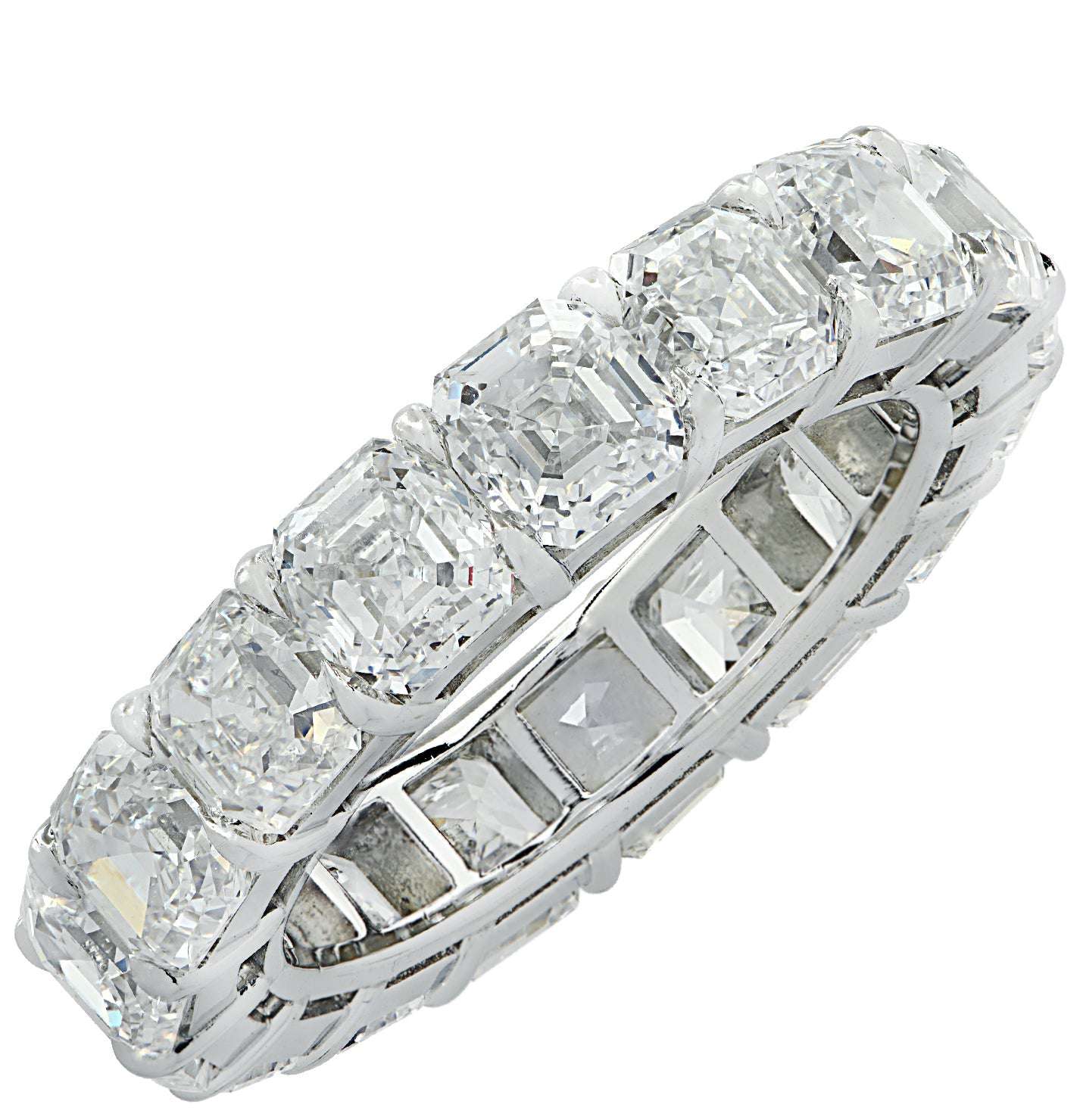 Vivid Diamonds 8.75 Carat Asscher Cut Diamond Eternity Band -V35225 Vivid Diamonds