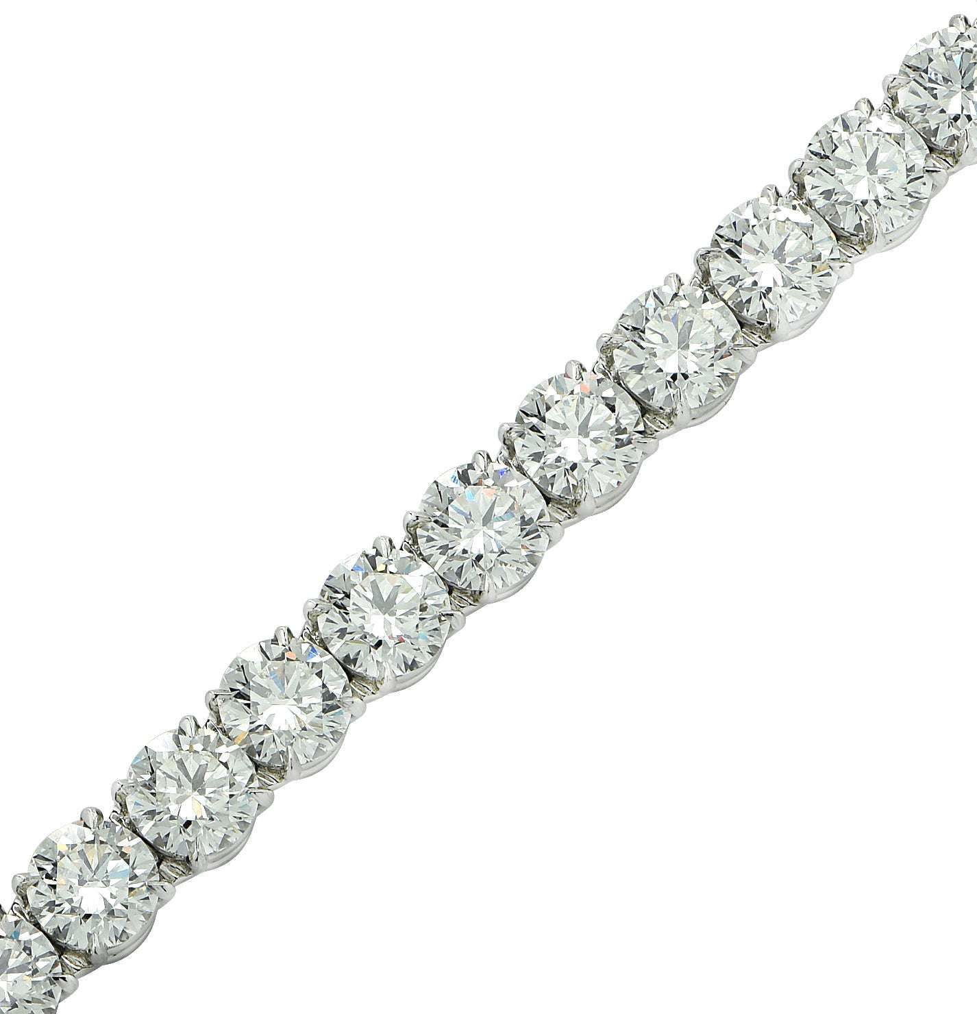 26ct Round Brilliant Diamond Tennis Bracelet in Platinum by VIVID – V35596 Vivid Diamonds