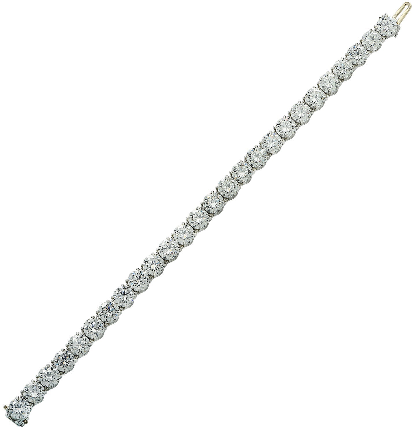 26ct Round Brilliant Diamond Tennis Bracelet in Platinum by VIVID – V35596 Vivid Diamonds