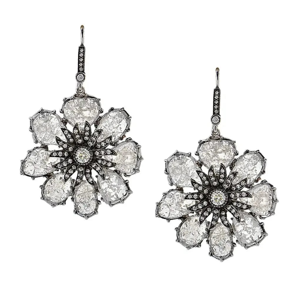 14.14 Carat Diamond Slice Dangle Earrings - V27828