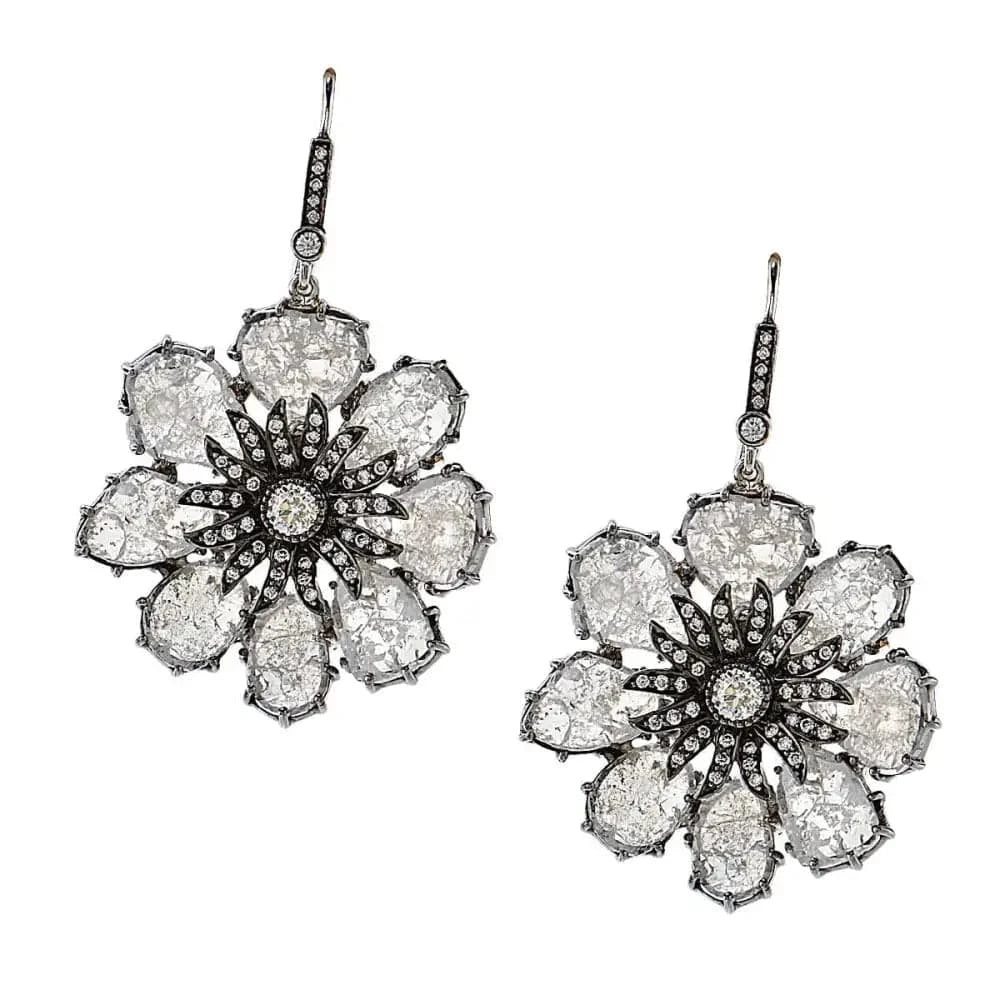 14.14 Carat Diamond Slice Dangle Earrings - V27828