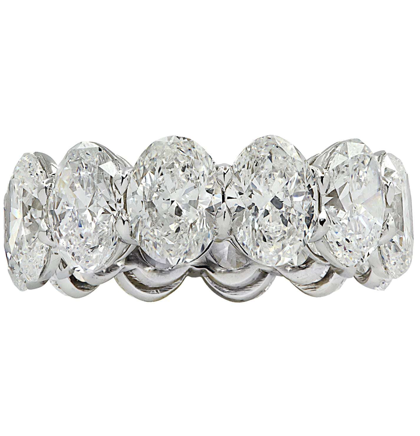 Vivid DIamonds GIA Certified 12.10 Carat Oval Cut Diamond Eternity Band - V36573 Vivid Diamonds