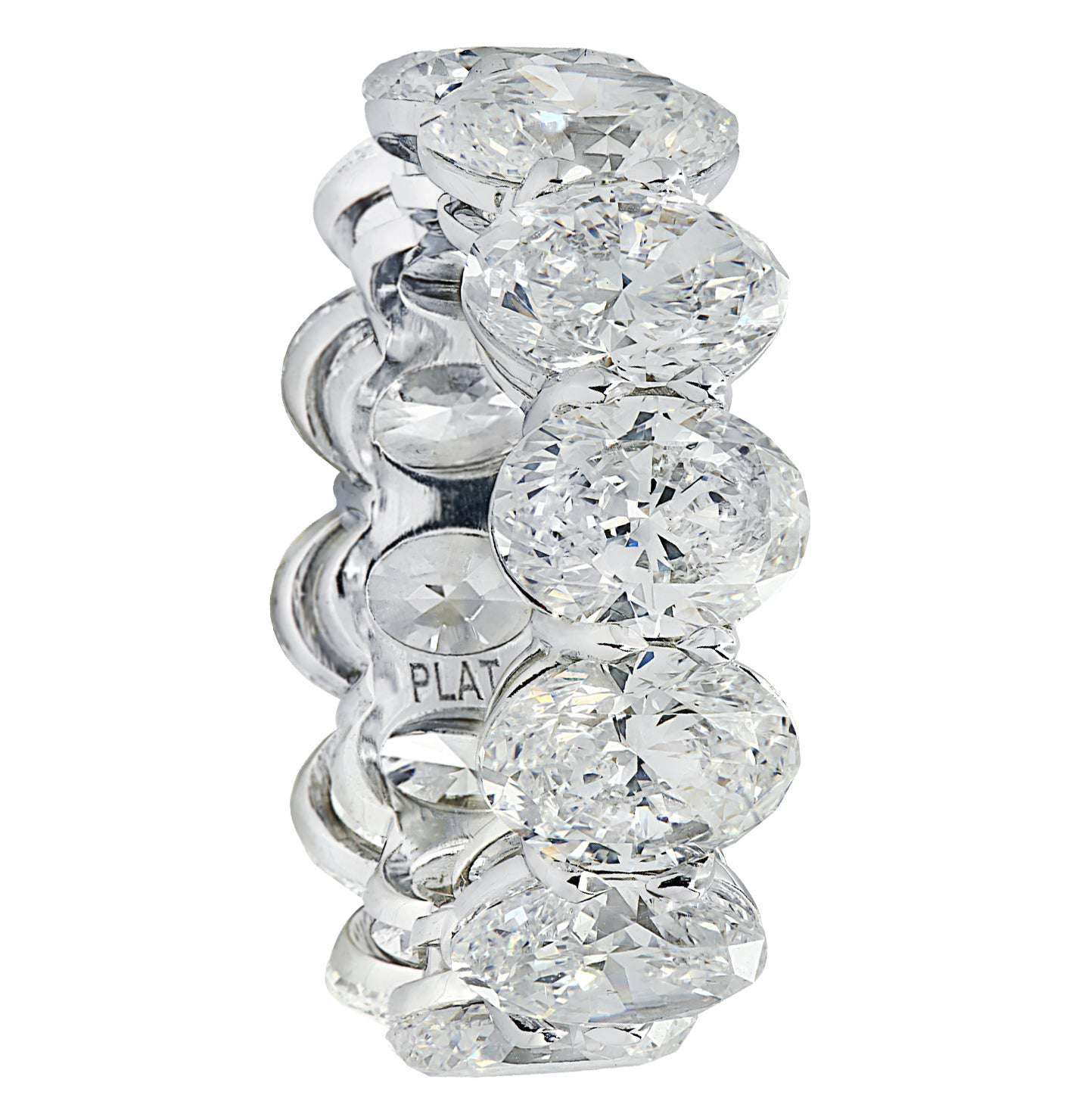 Vivid DIamonds GIA Certified 12.10 Carat Oval Cut Diamond Eternity Band - V36573 Vivid Diamonds
