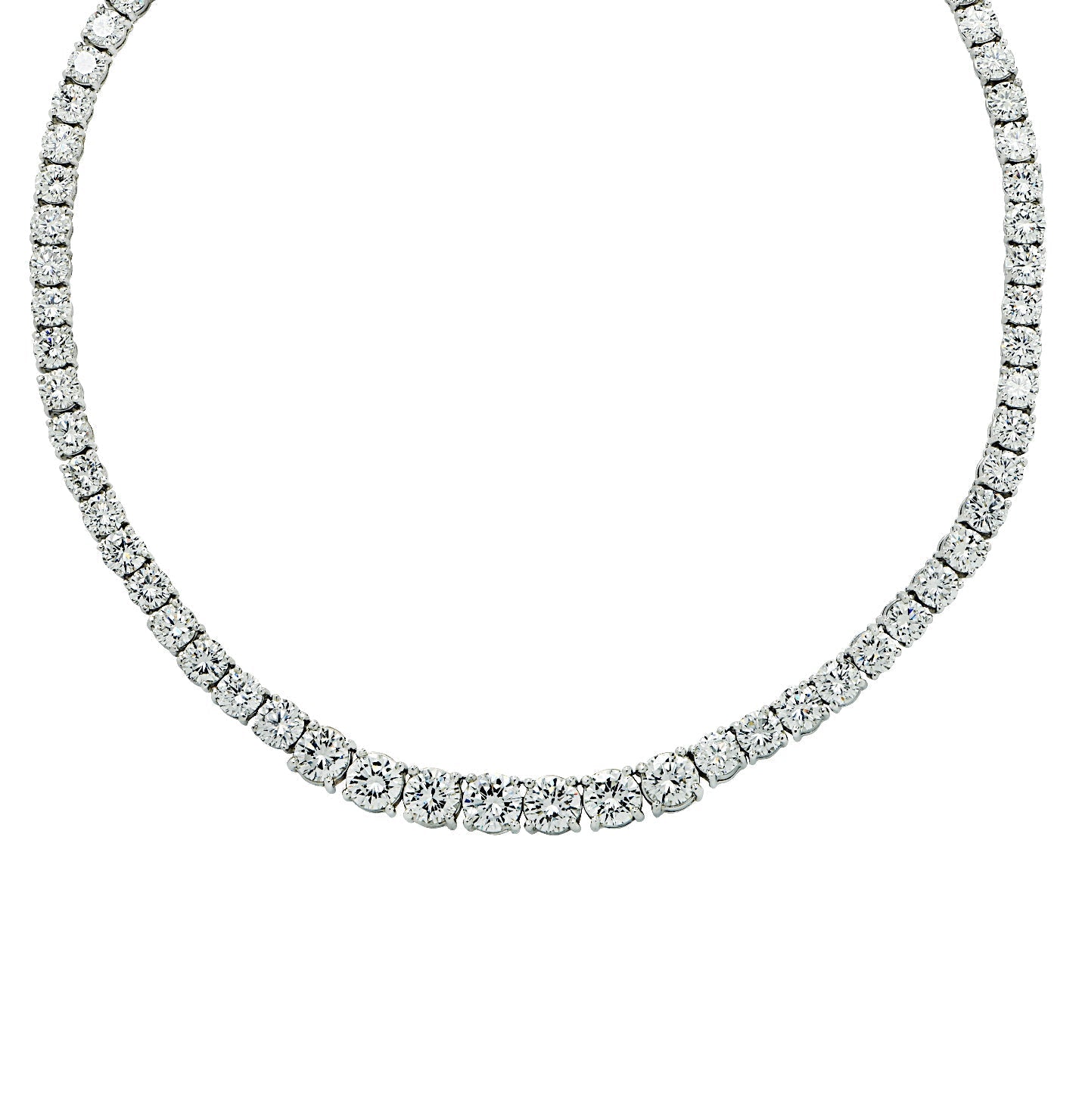 39ct Diamond Riviera Necklace in Platinum by VIVID – V37136 Vivid Diamonds