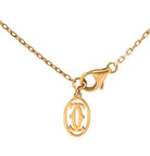 Detail of the clasp on the Cartier D'Amour Diamond Necklace in 18k Yellow Gold, featuring exclusive craftsmanship by Vivid Diamonds.